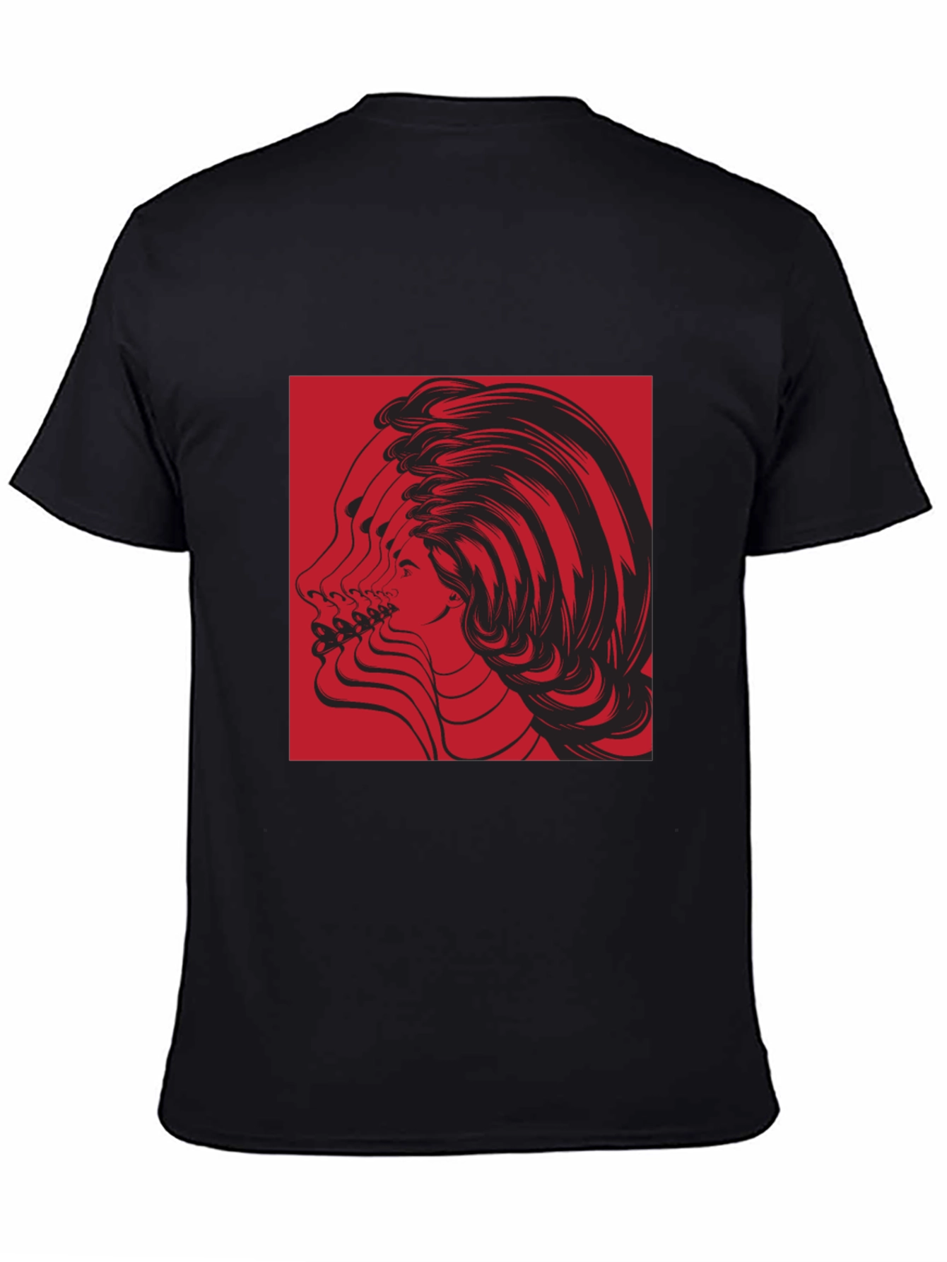 Abstract Portrait Graphic Tee - Black Unisex T-Shirt