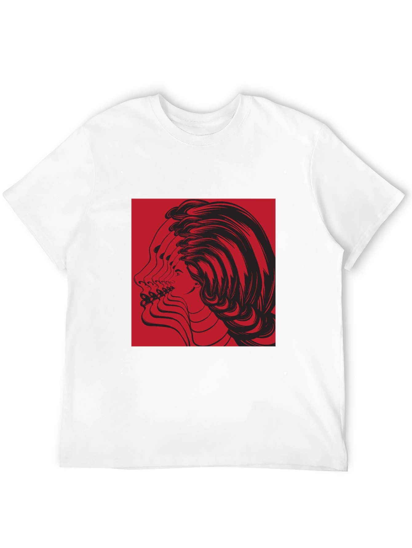 Abstract Portrait Graphic Tee - Black Unisex T-Shirt