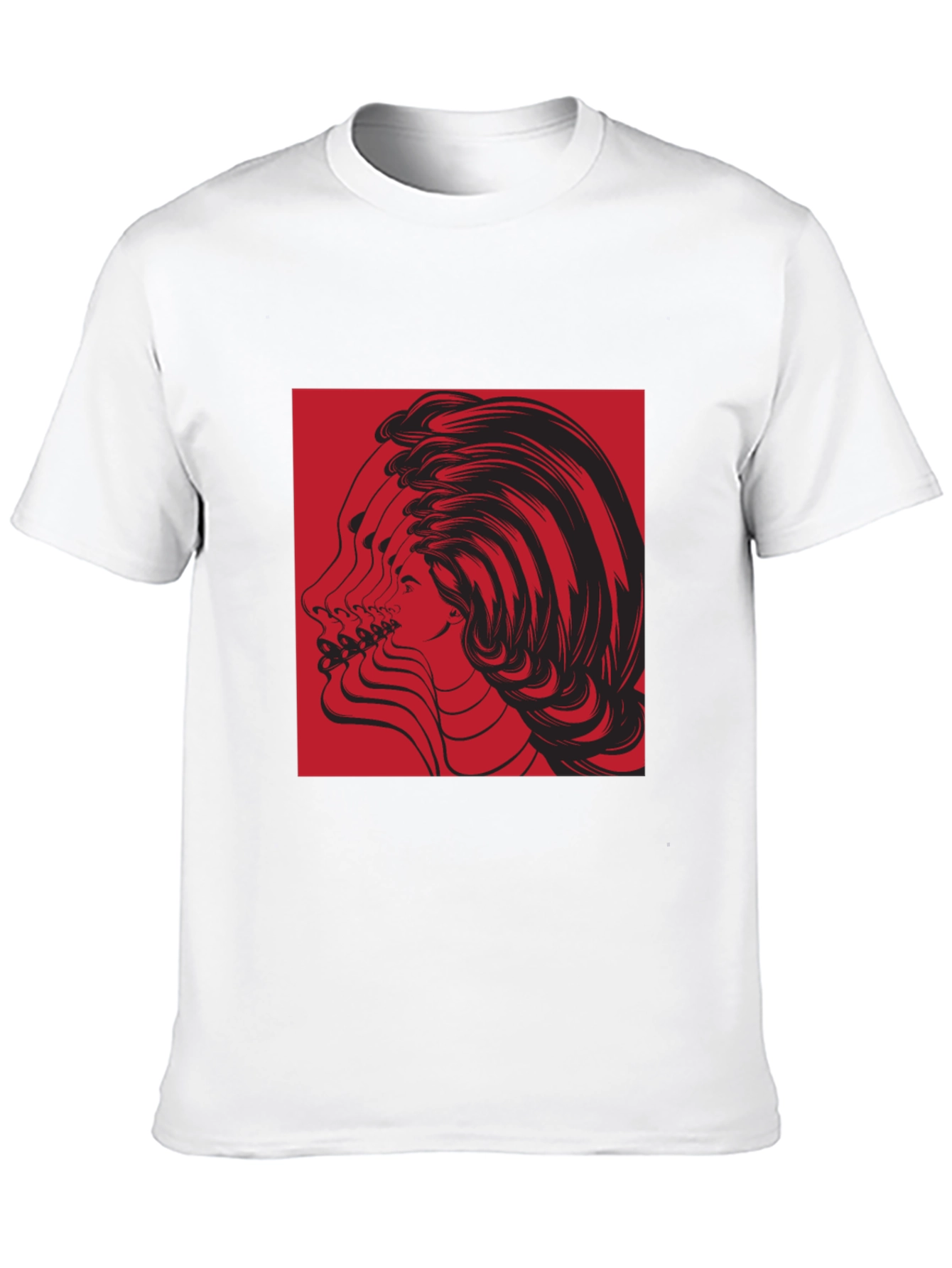 Abstract Portrait Graphic Tee - Black Unisex T-Shirt