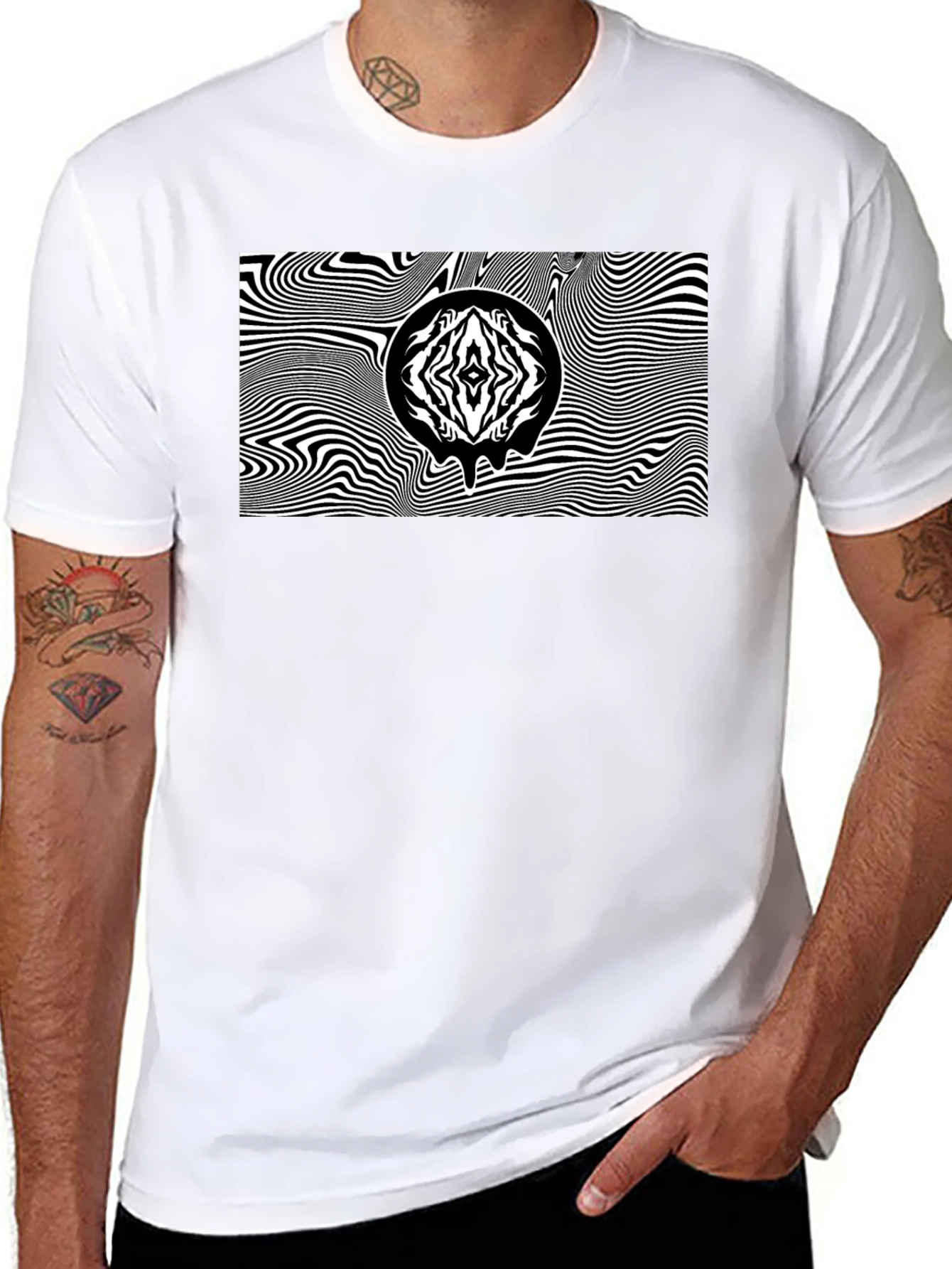 Abstract Graphic Tee - Black Unisex T-Shirt