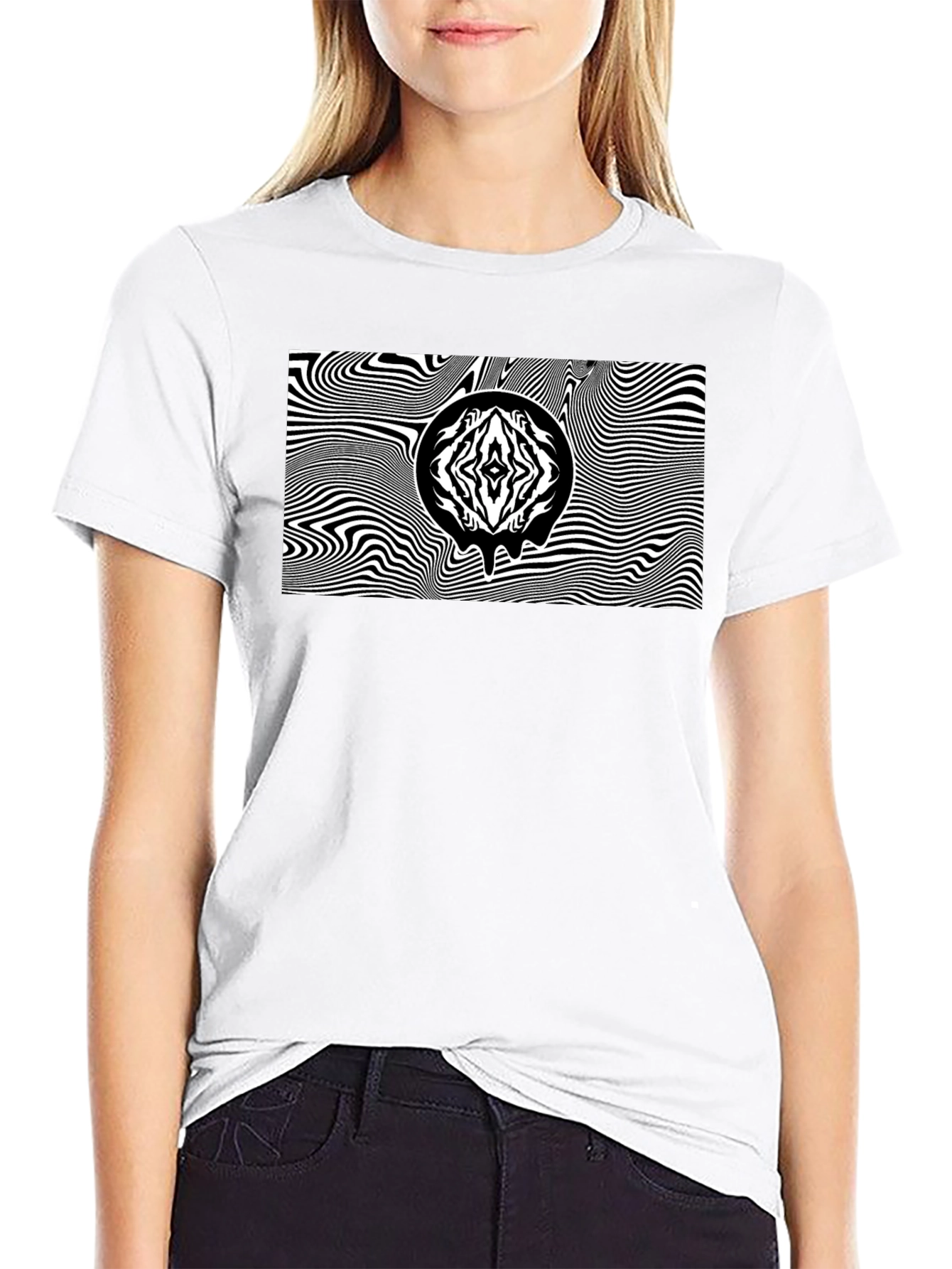Abstract Graphic Tee - Black Unisex T-Shirt