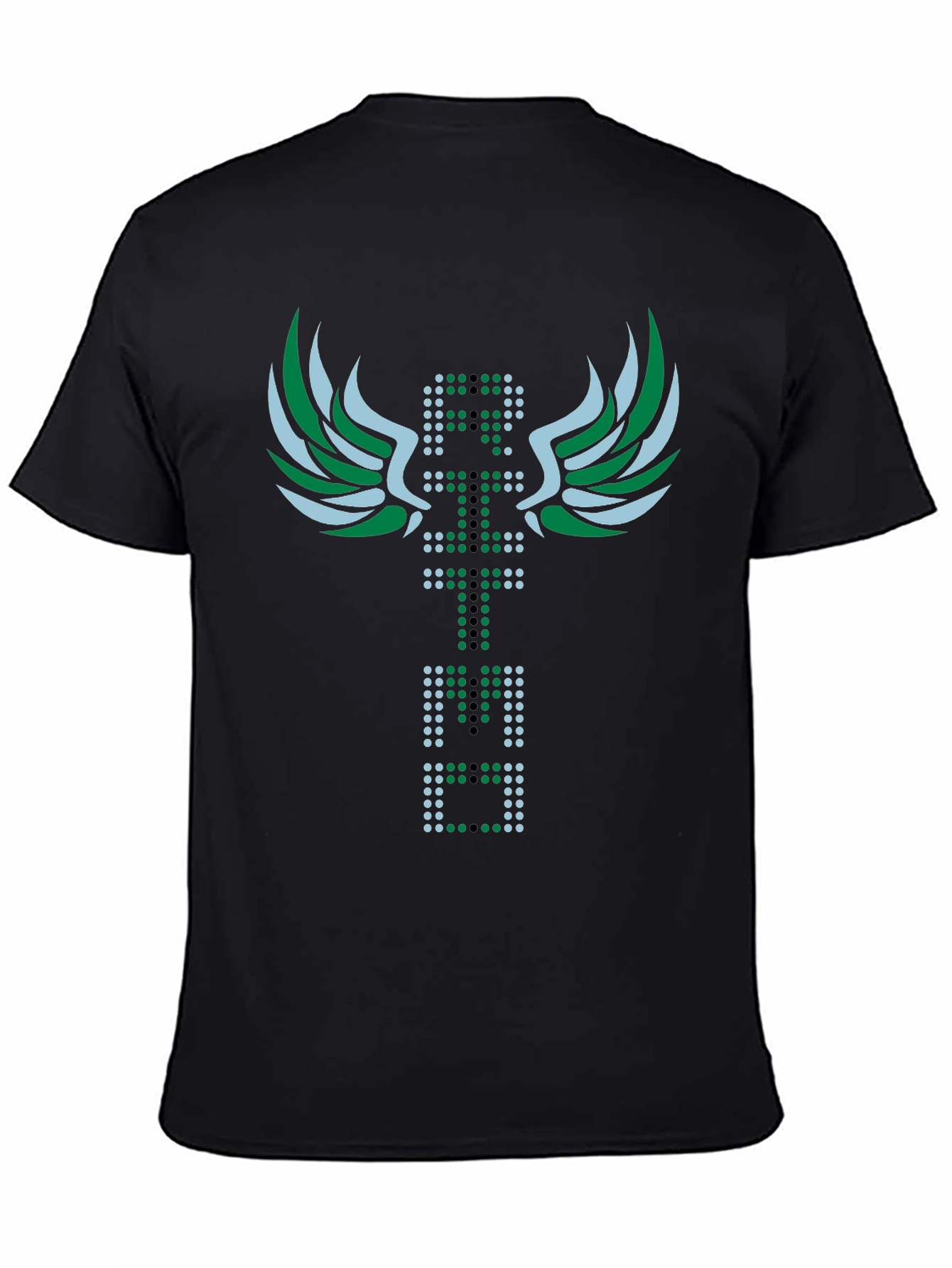 Abstract Graphic Tee - Black Crew Neck