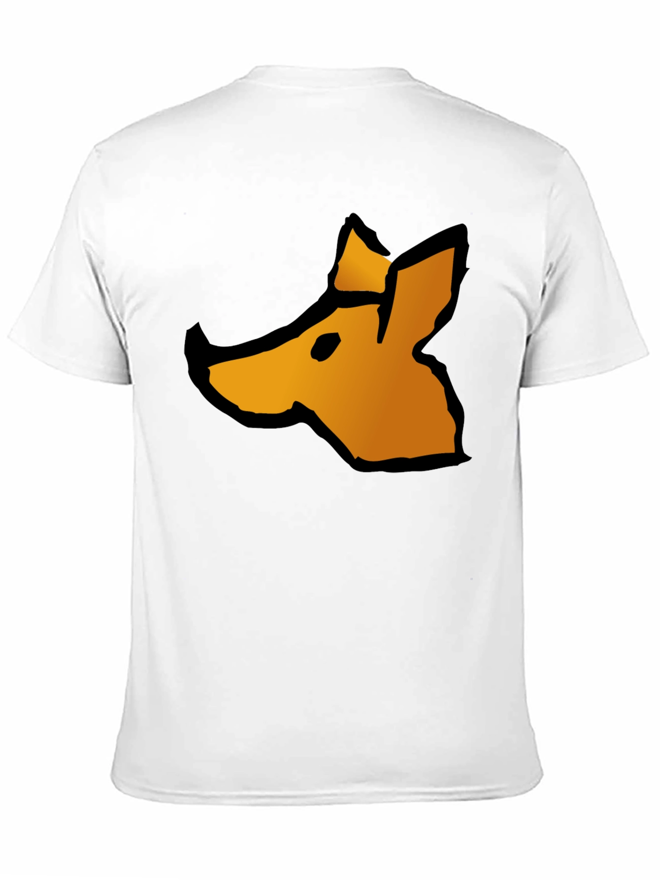 Abstract Fox Graphic Tee - Casual Black T-Shirt