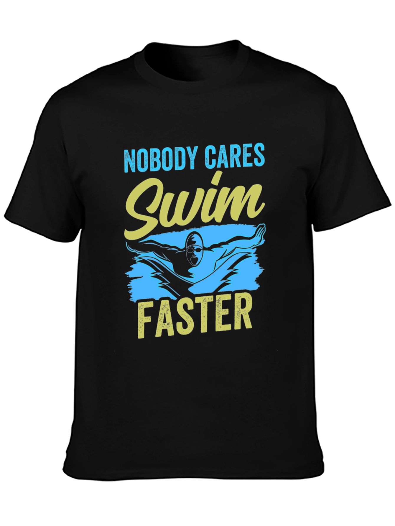 Swim Faster Graphic Tee - Black