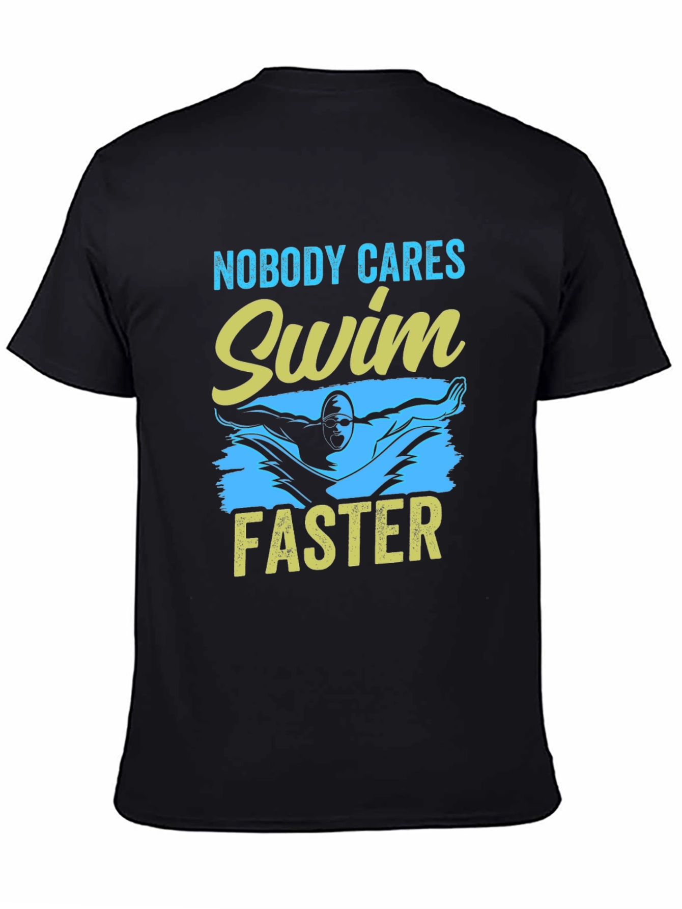 Swim Faster Graphic Tee - Black