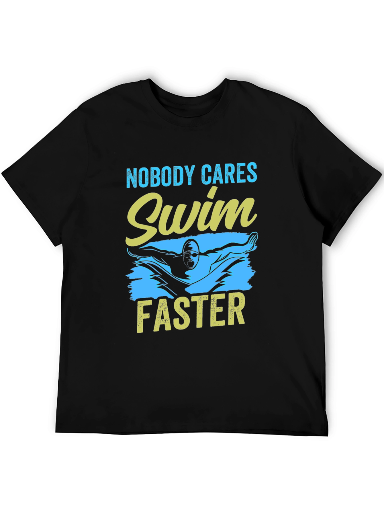 Swim Faster Graphic Tee - Black