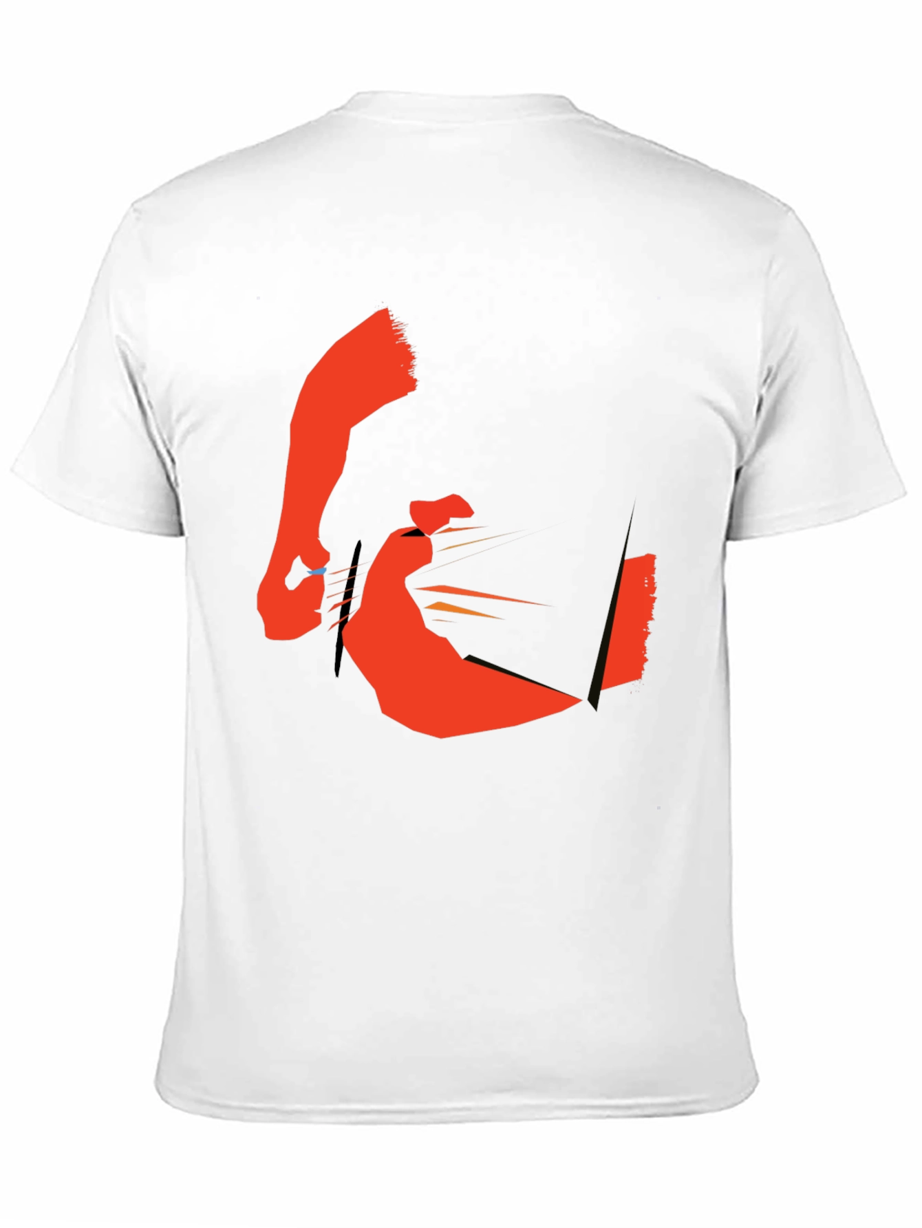 Abstract Graphic Black Crew Neck T-Shirt