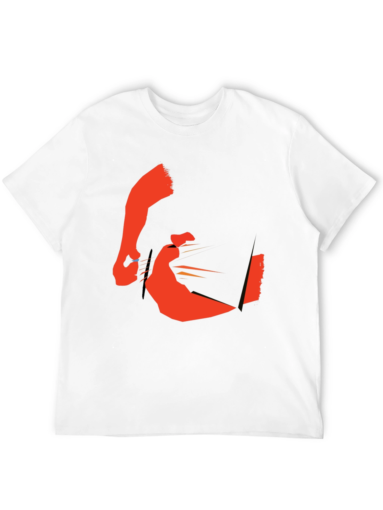 Abstract Graphic Black Crew Neck T-Shirt