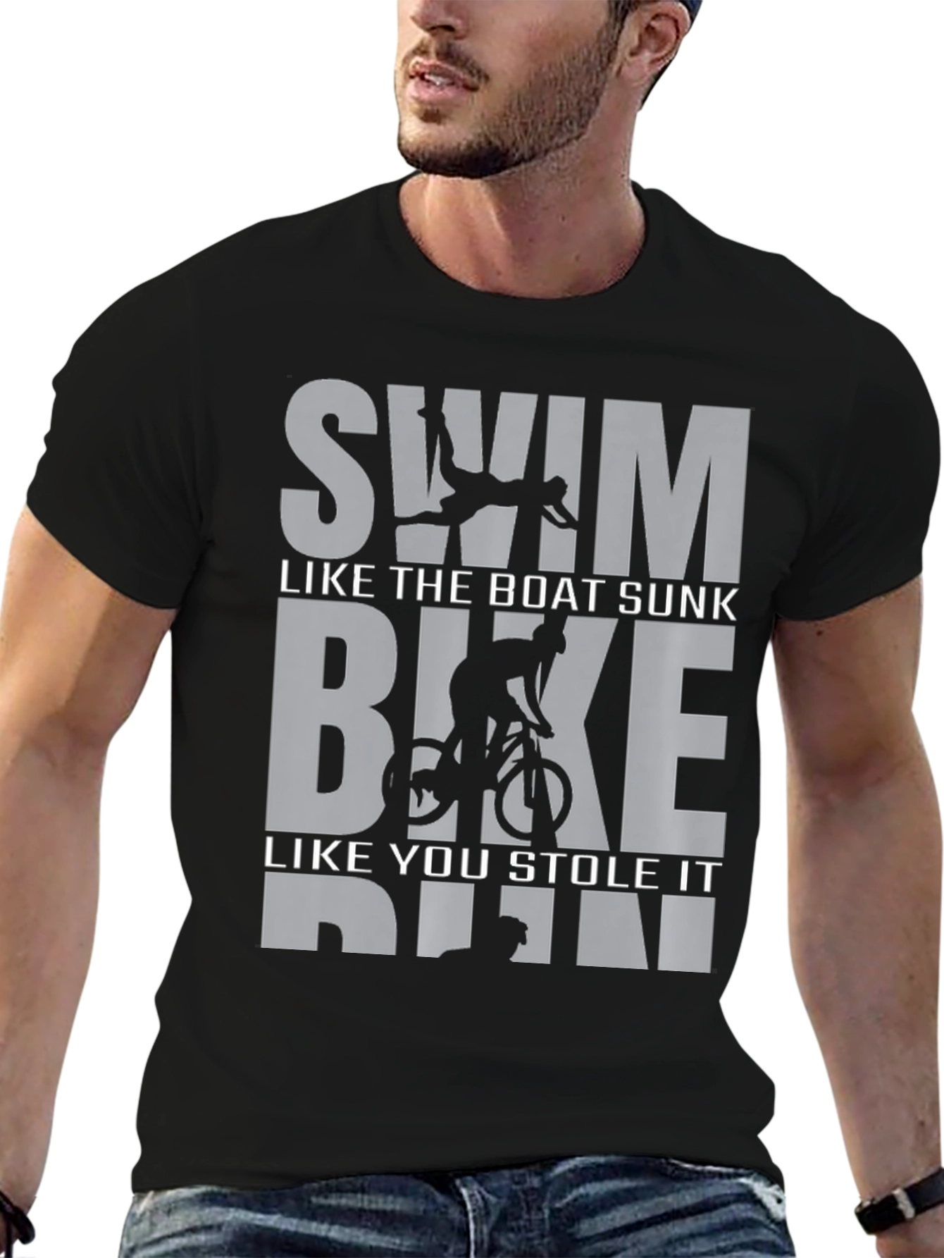 Swim Bike Run Triathlon T-Shirt