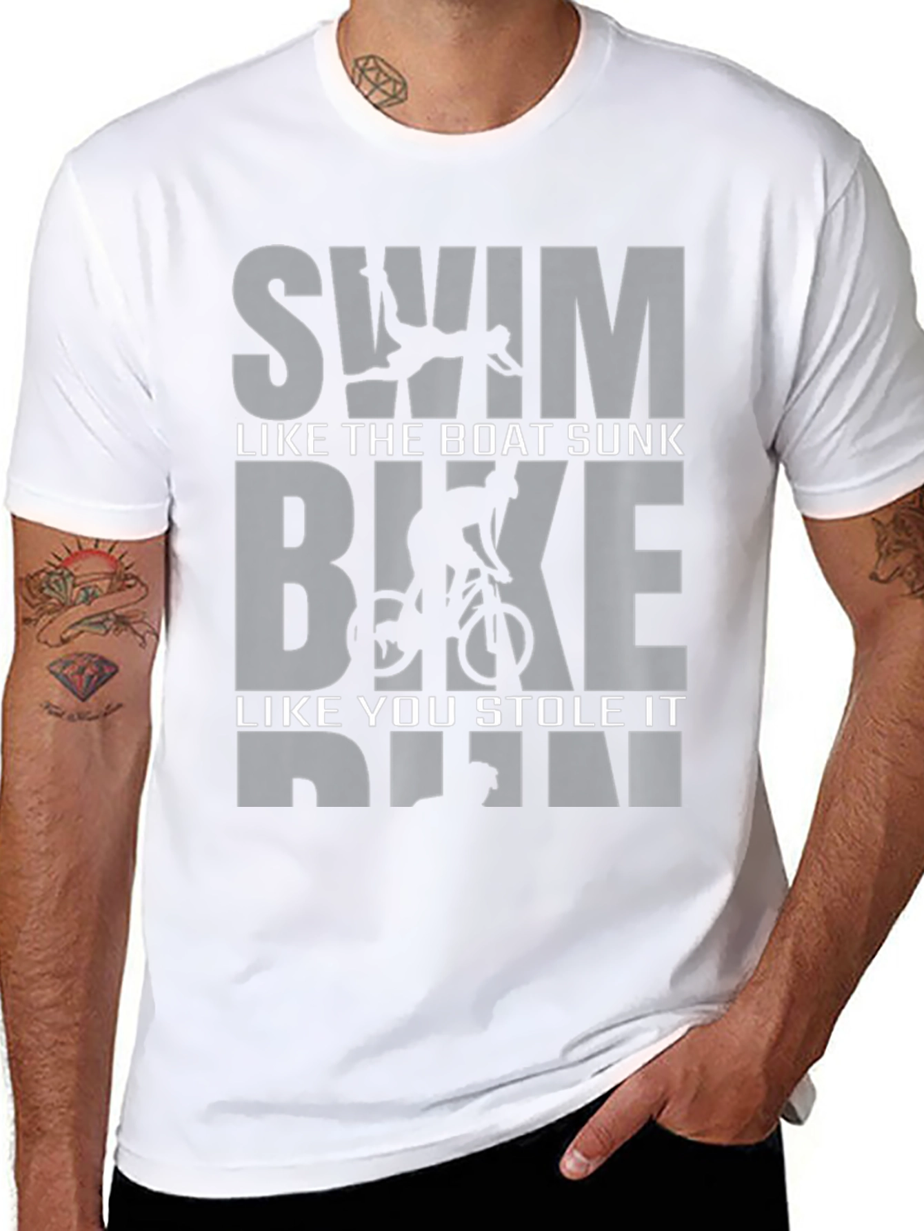 Swim Bike Run Triathlon T-Shirt