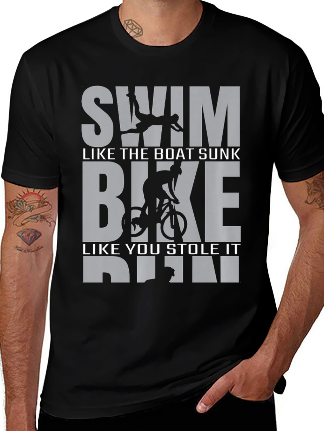 Swim Bike Run Triathlon T-Shirt