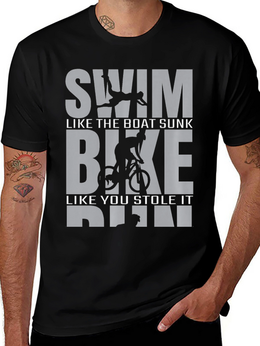 Swim Bike Run Triathlon T-Shirt