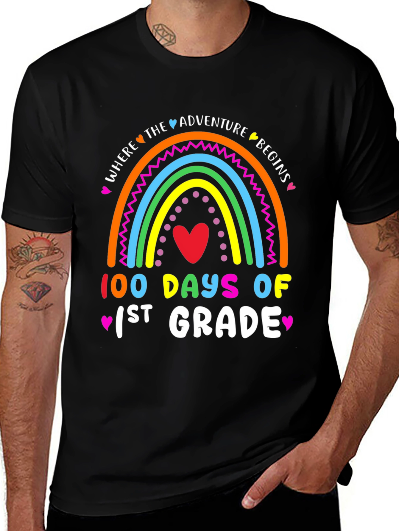 100 Days of 1st Grade Rainbow T-Shirt
