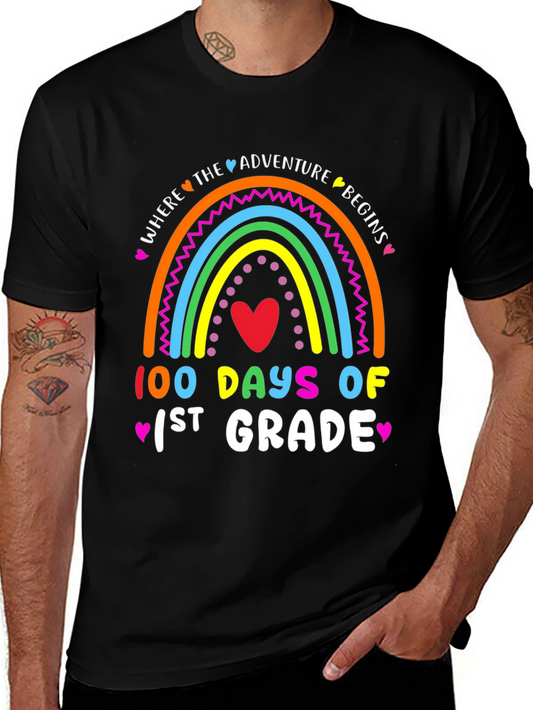 100 Days of 1st Grade Rainbow T-Shirt