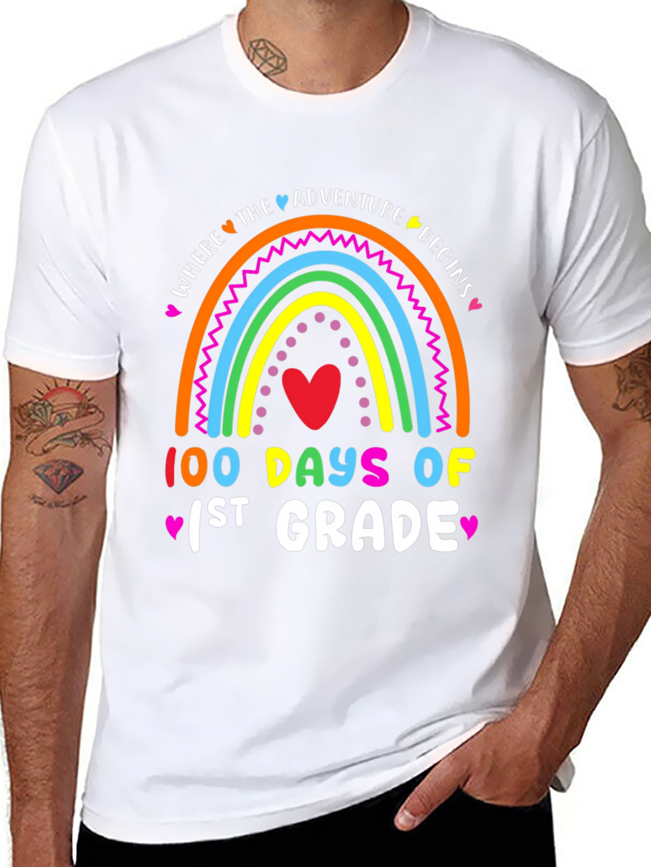 100 Days of 1st Grade Rainbow T-Shirt