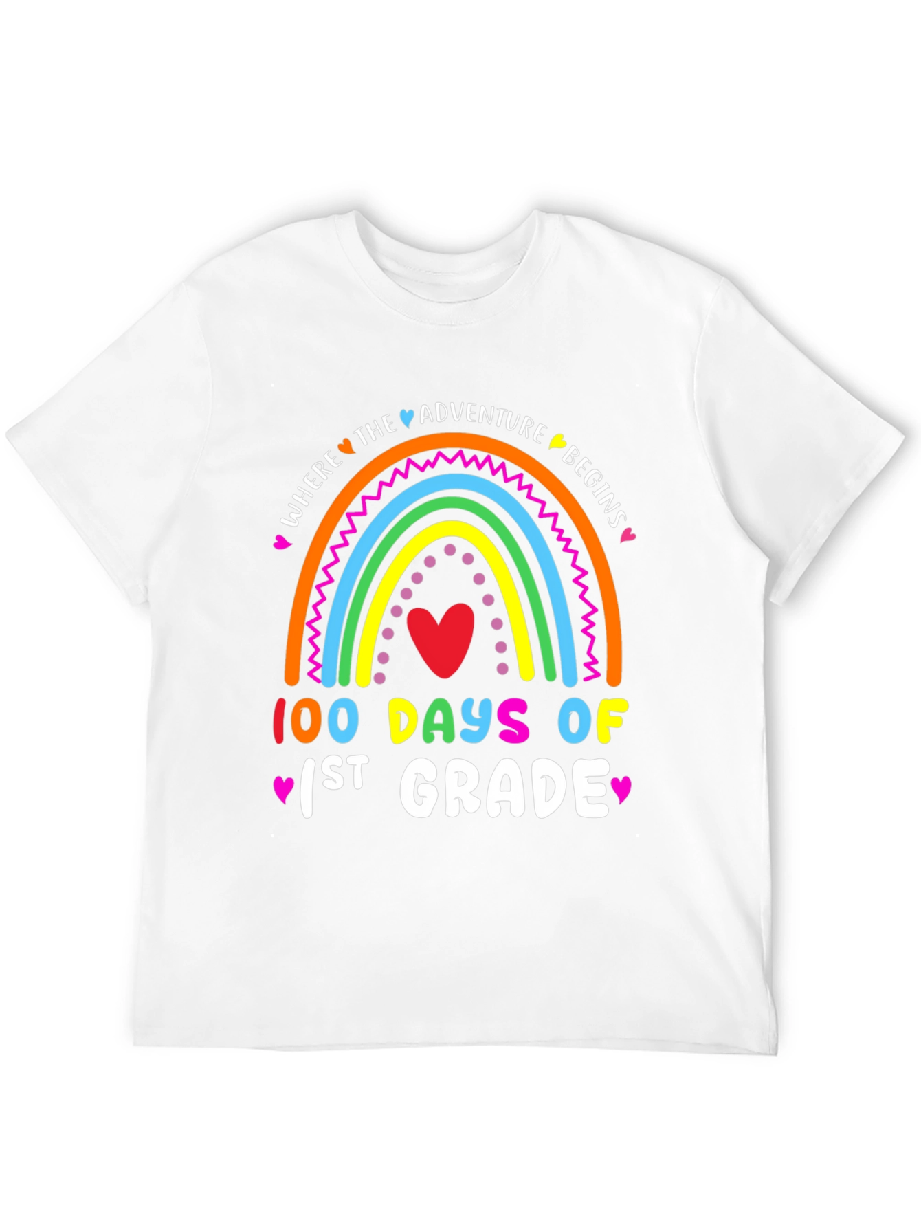 100 Days of 1st Grade Rainbow T-Shirt