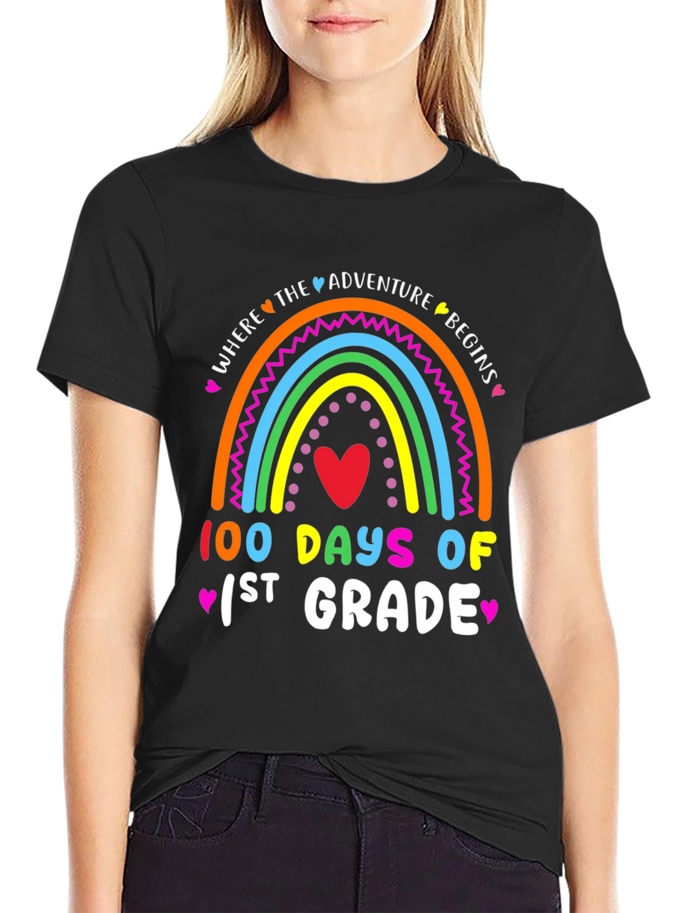 100 Days of 1st Grade Rainbow T-Shirt
