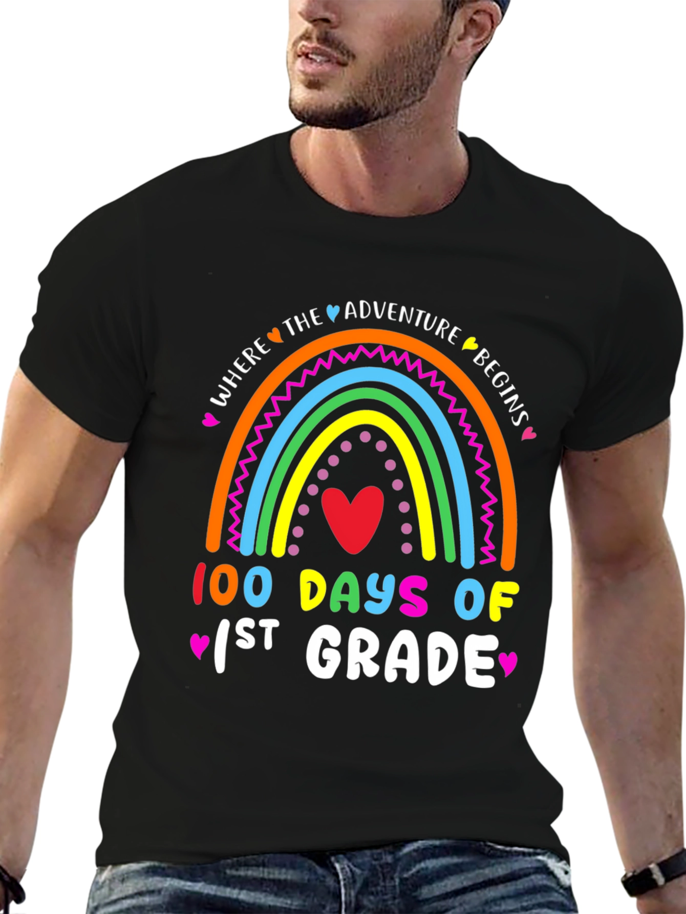 100 Days of 1st Grade Rainbow T-Shirt