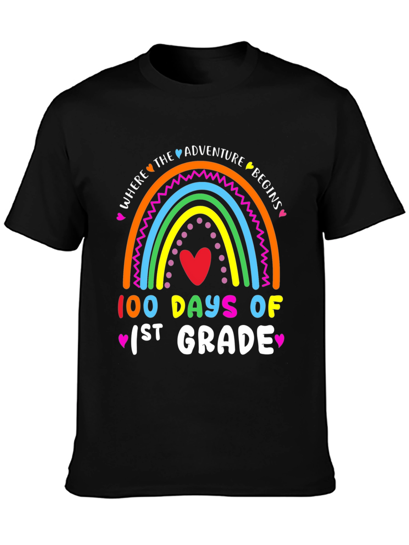 100 Days of 1st Grade Rainbow T-Shirt