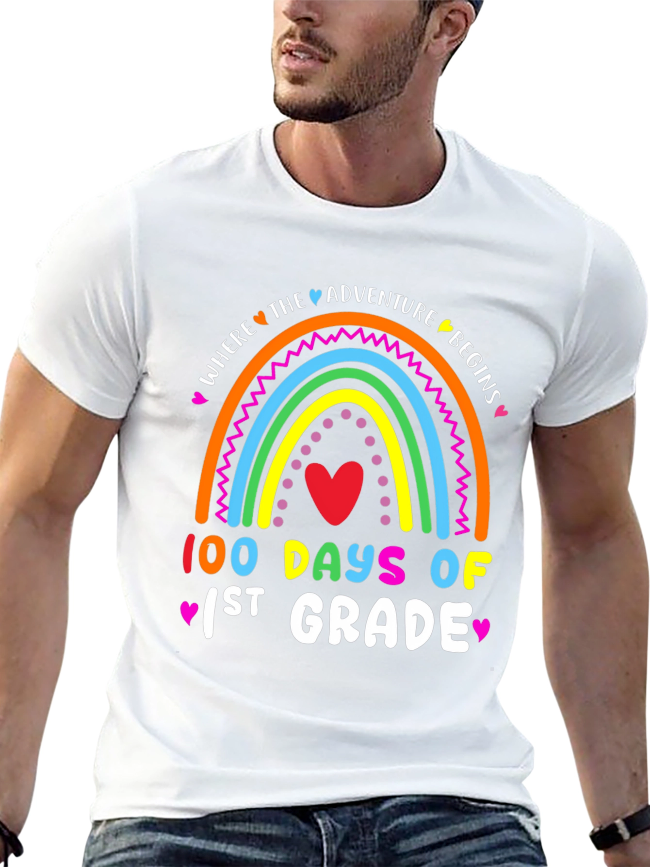 100 Days of 1st Grade Rainbow T-Shirt