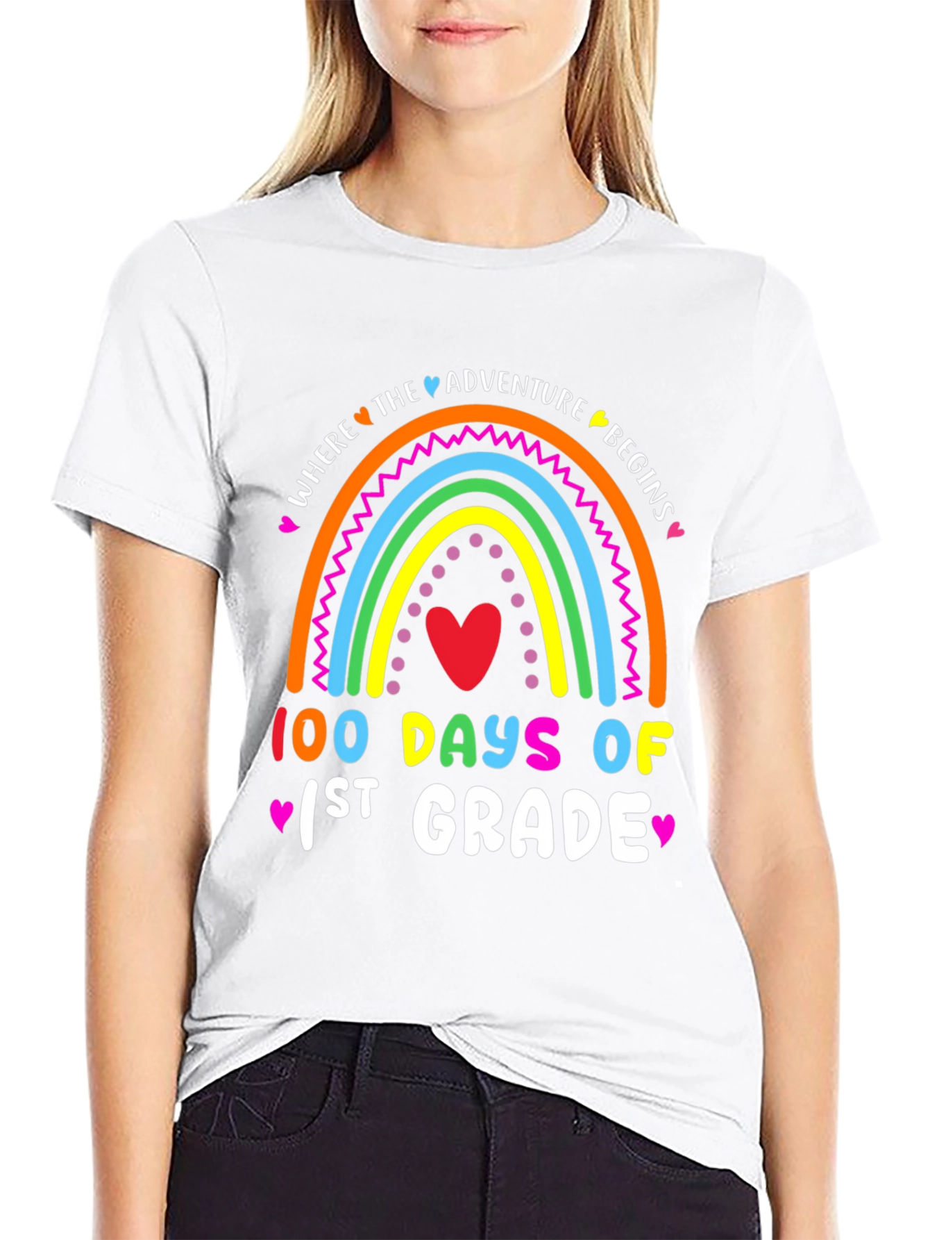 100 Days of 1st Grade Rainbow T-Shirt