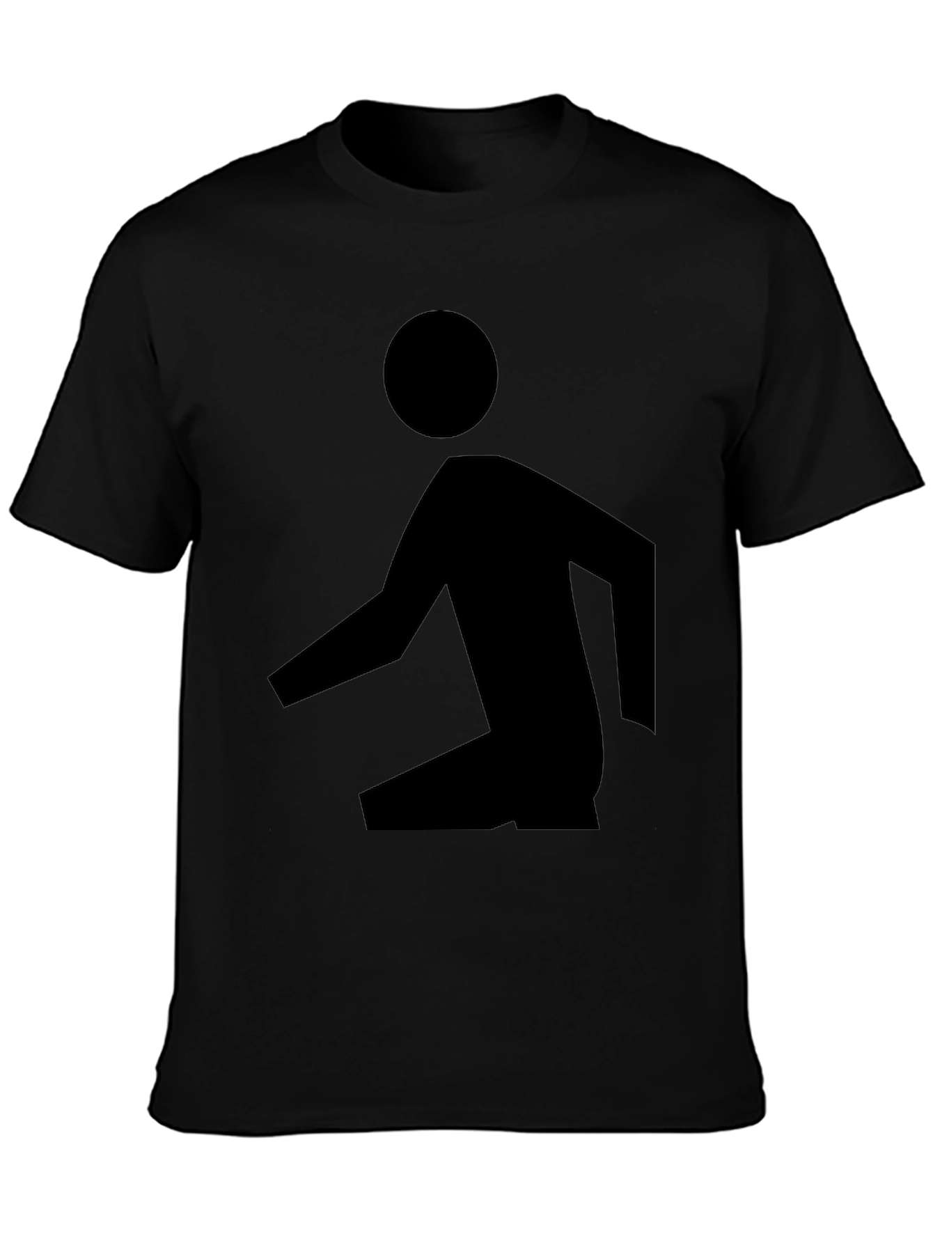 Abstract Man Black T-Shirt - Modern Graphic Tee