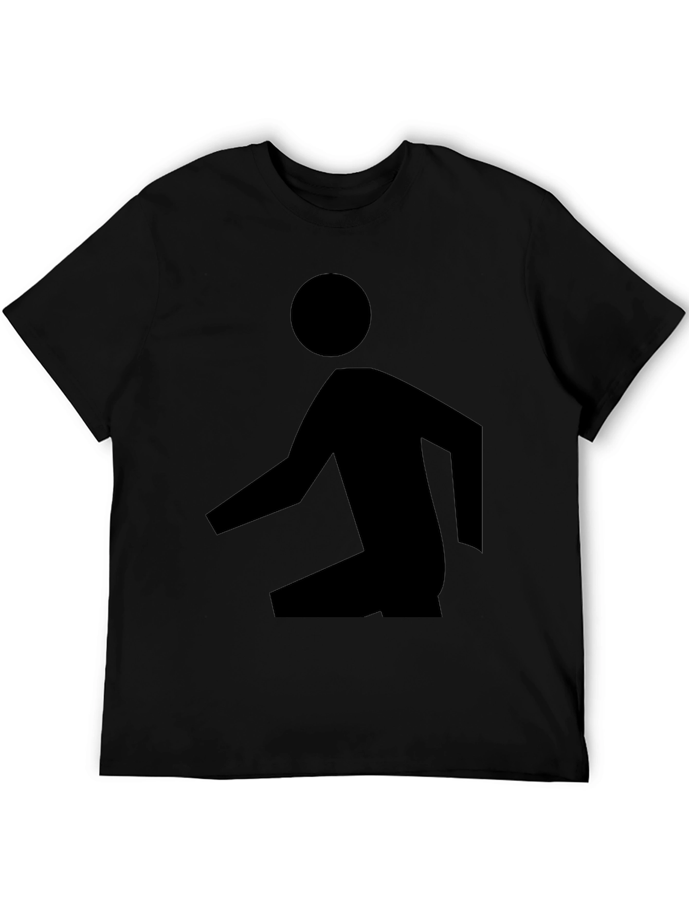 Abstract Man Black T-Shirt - Modern Graphic Tee
