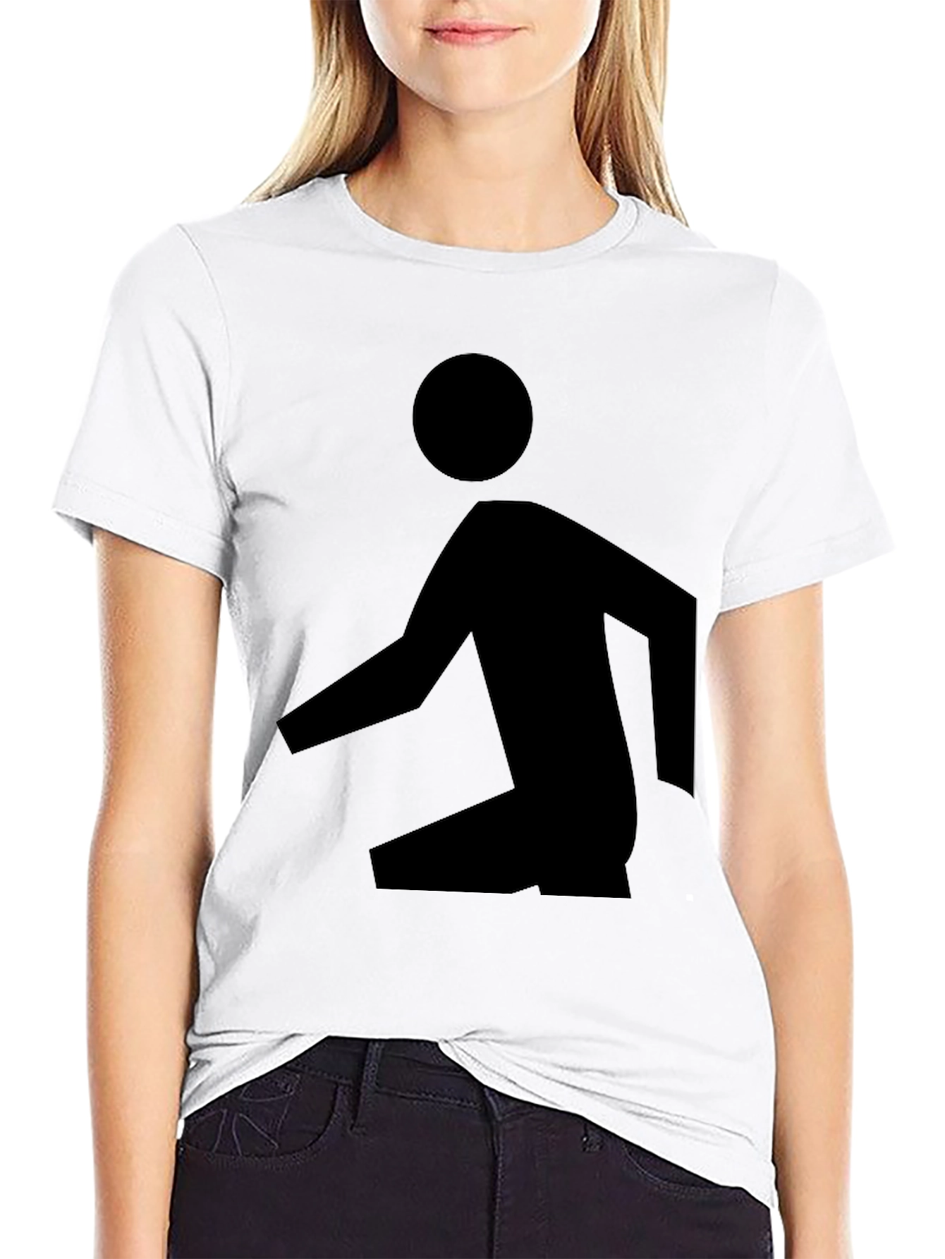 Abstract Man Black T-Shirt - Modern Graphic Tee