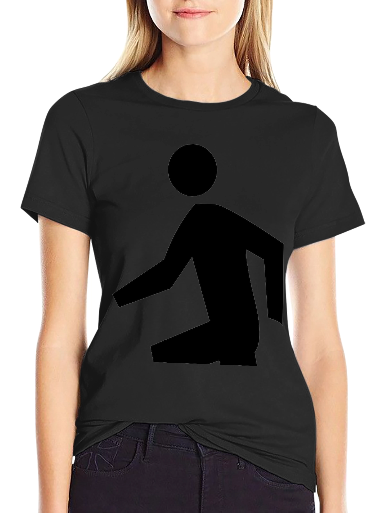 Abstract Man Black T-Shirt - Modern Graphic Tee