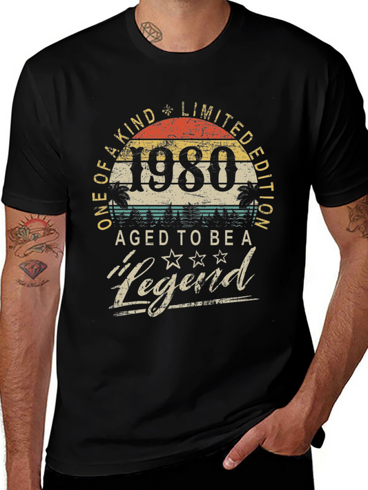 1980 Aged to Be a Legend Graphic T-Shirt