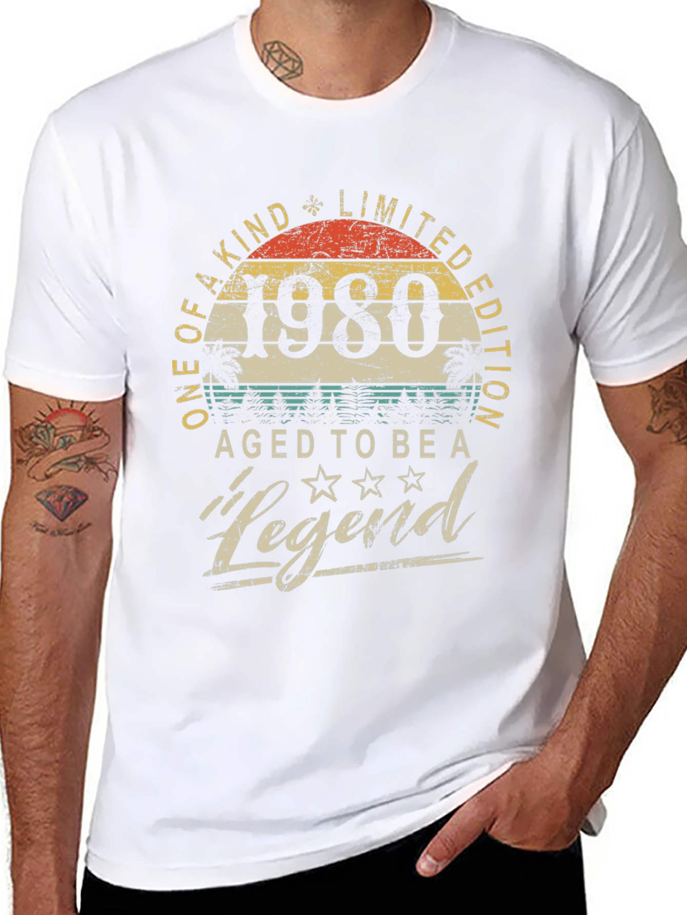1980 Aged to Be a Legend Graphic T-Shirt
