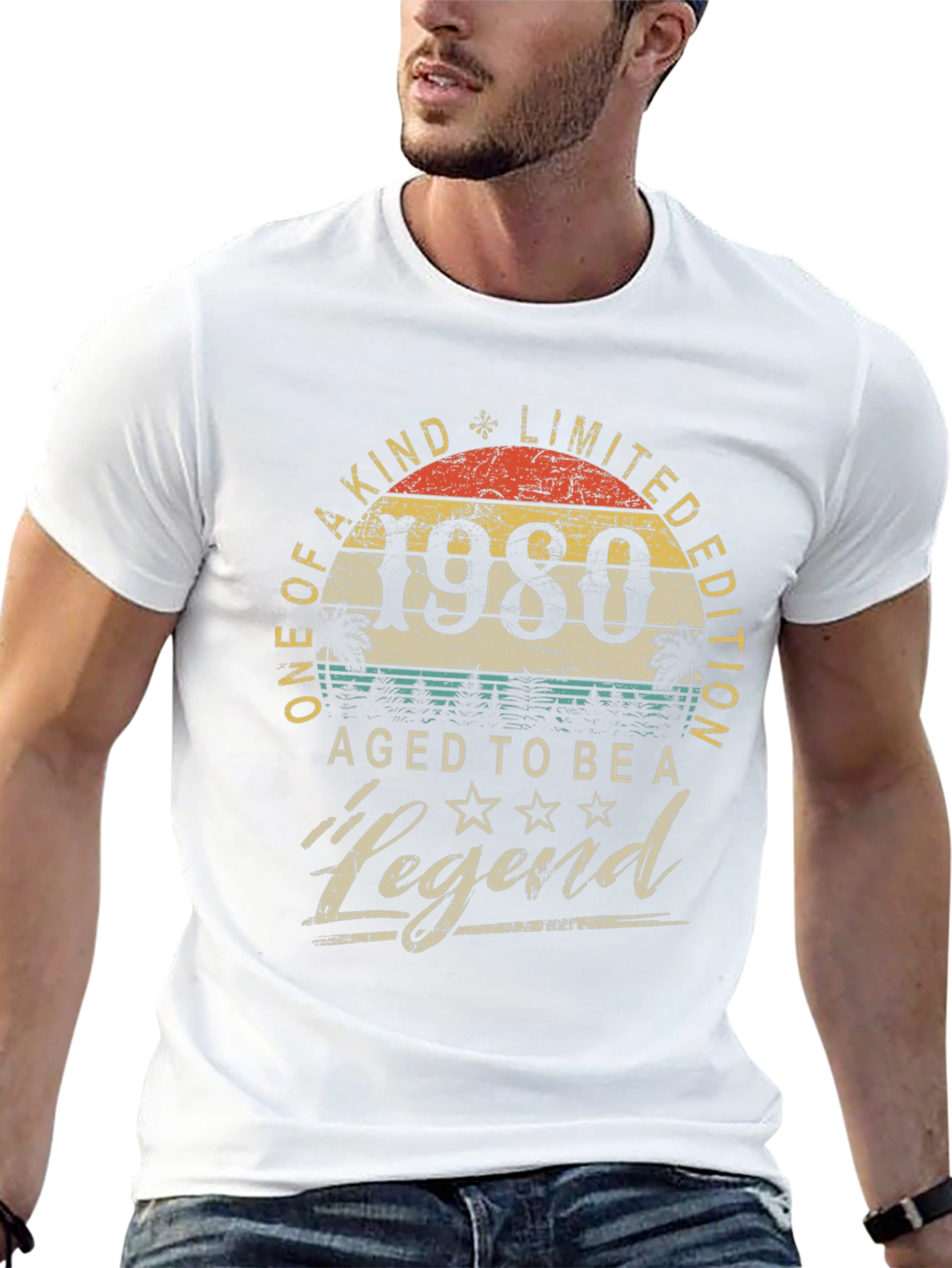 1980 Aged to Be a Legend Graphic T-Shirt
