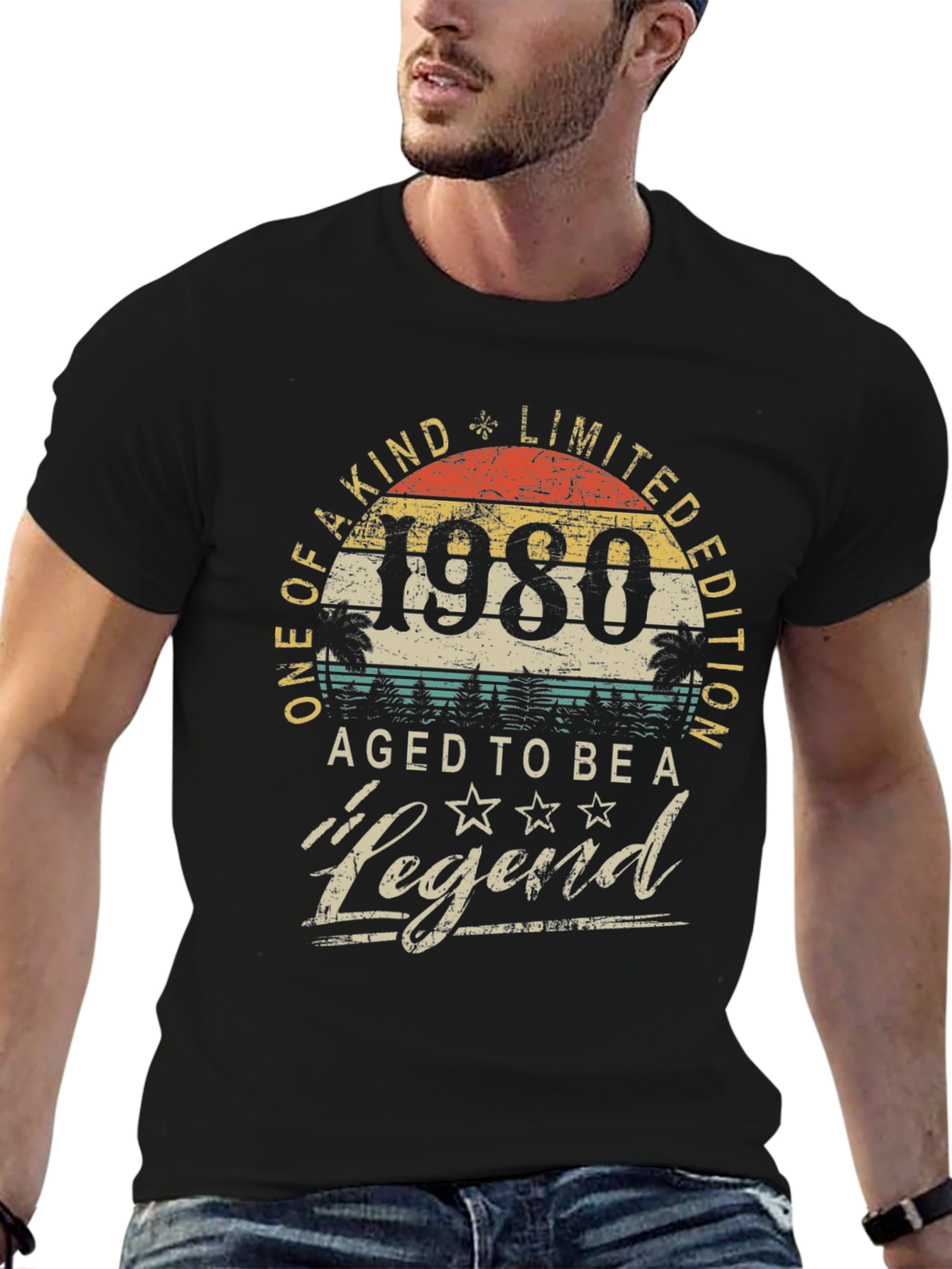 1980 Aged to Be a Legend Graphic T-Shirt