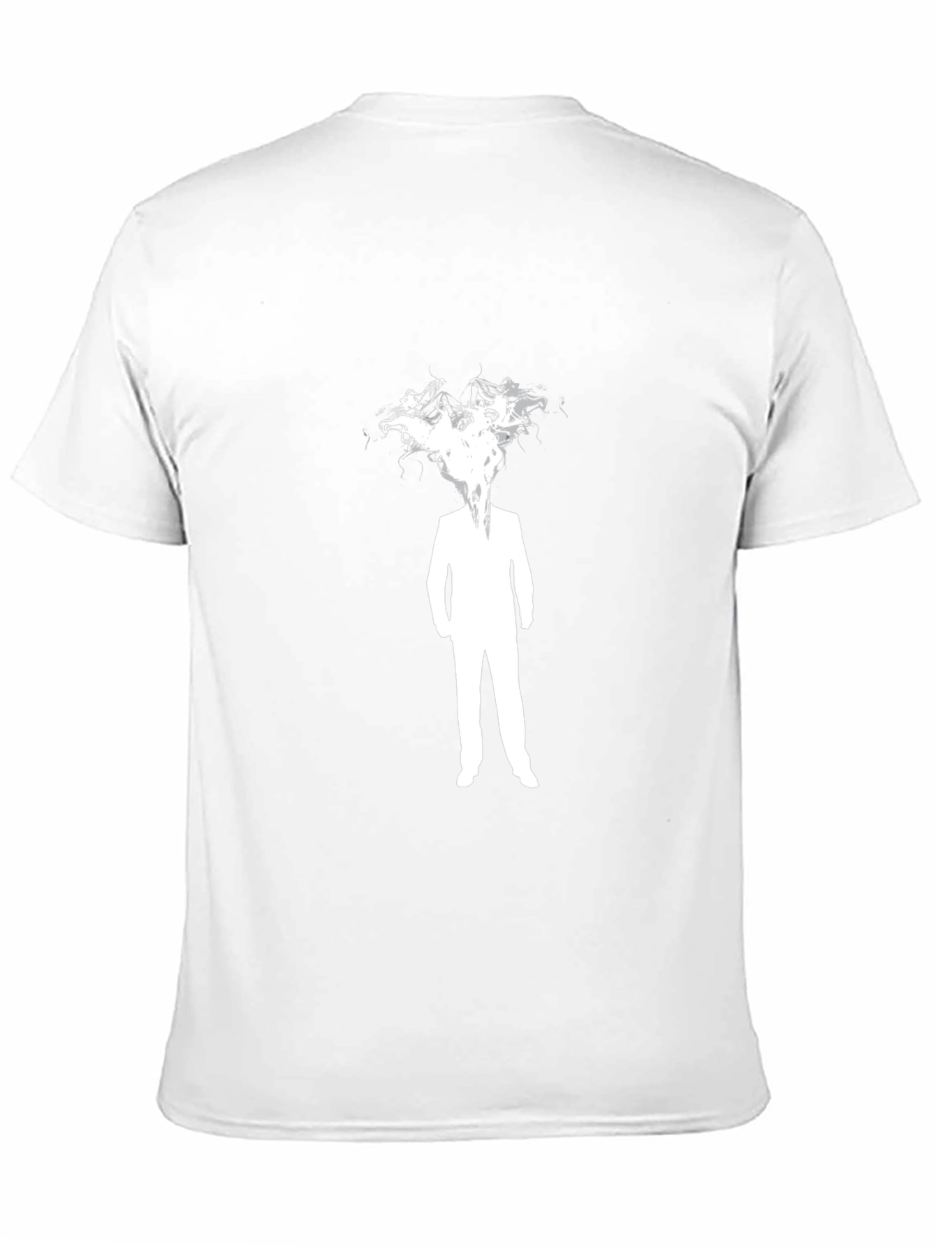 Abstract Man in Suit Graphic Black T-Shirt