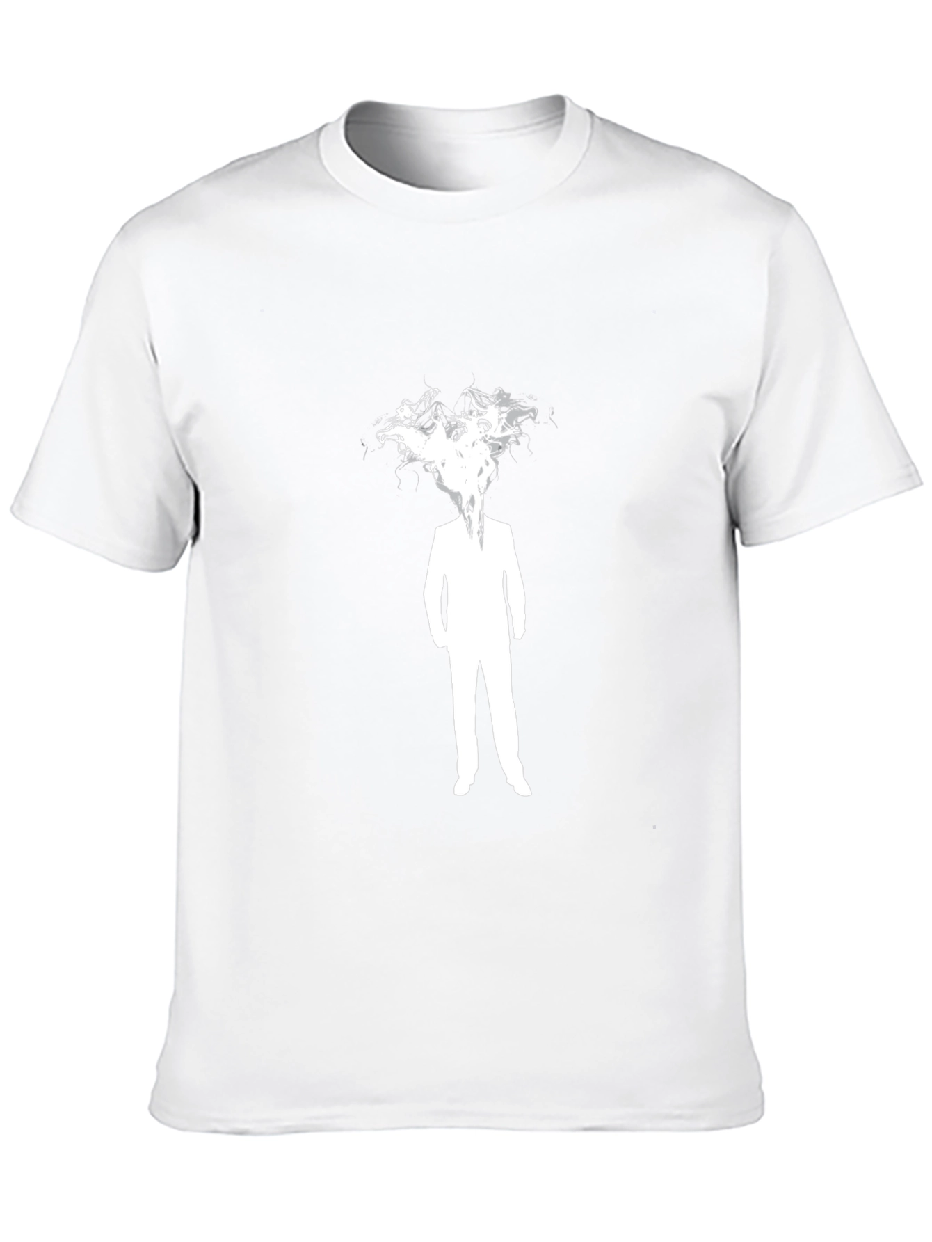 Abstract Man in Suit Graphic Black T-Shirt