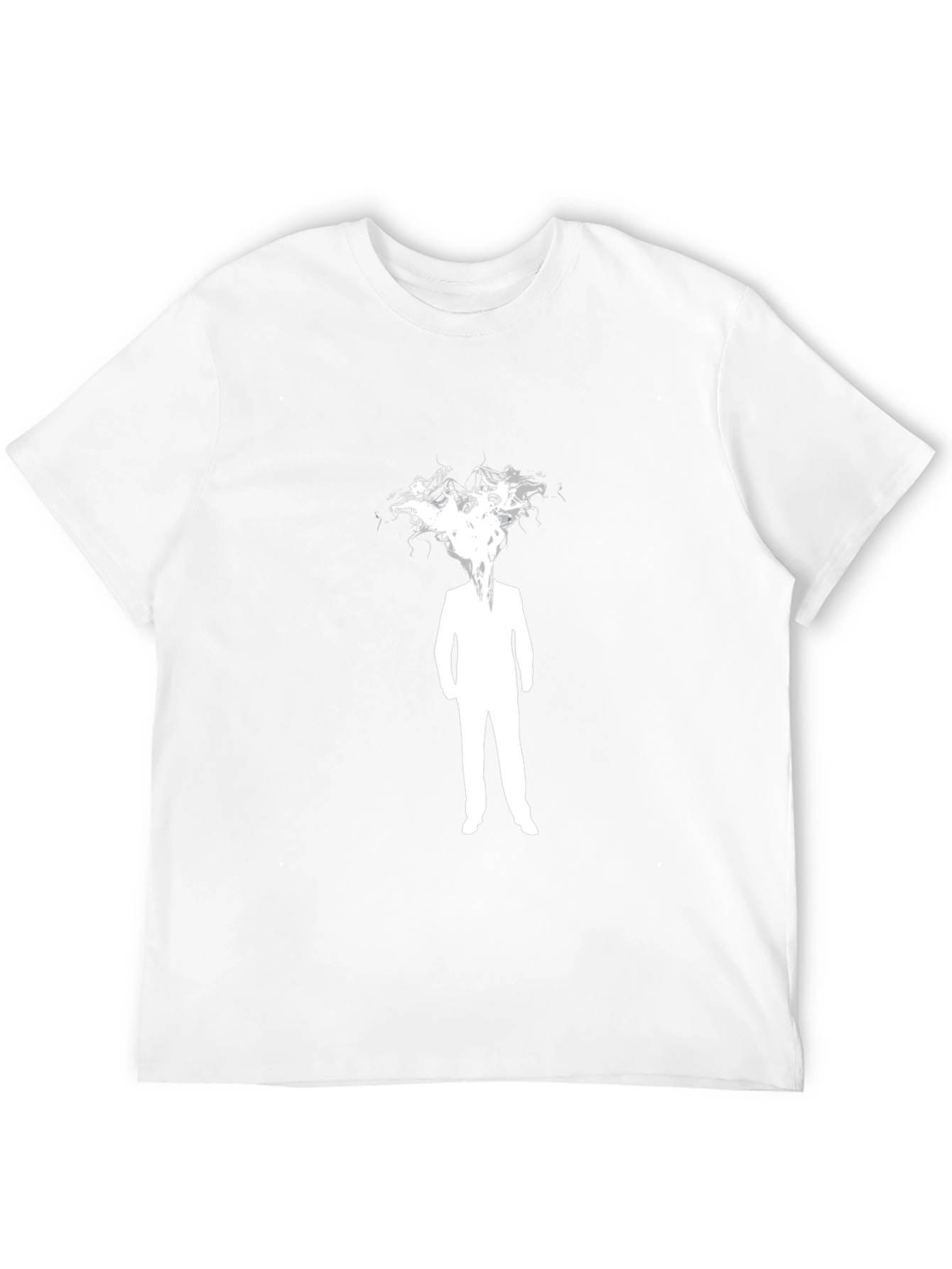 Abstract Man in Suit Graphic Black T-Shirt