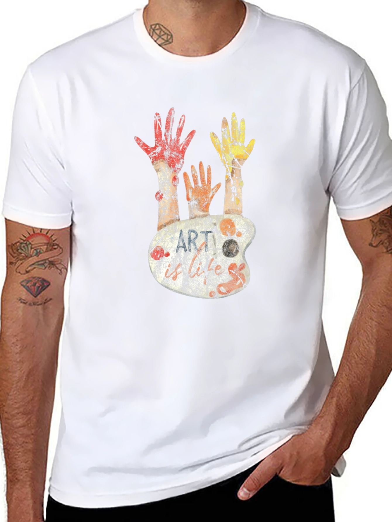 Abstract Art Palette Graphic Tee - Unisex