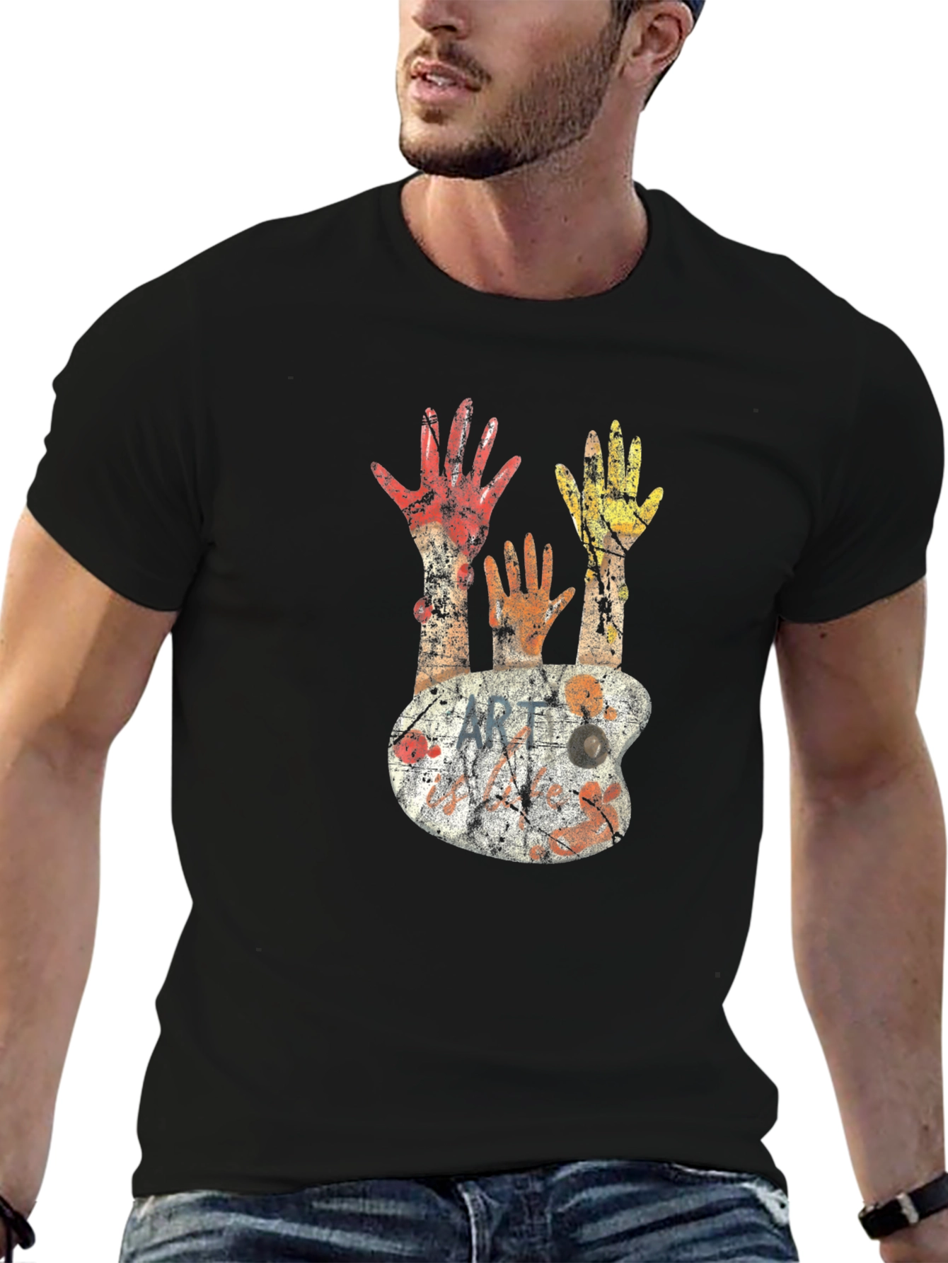 Abstract Art Palette Graphic Tee - Unisex