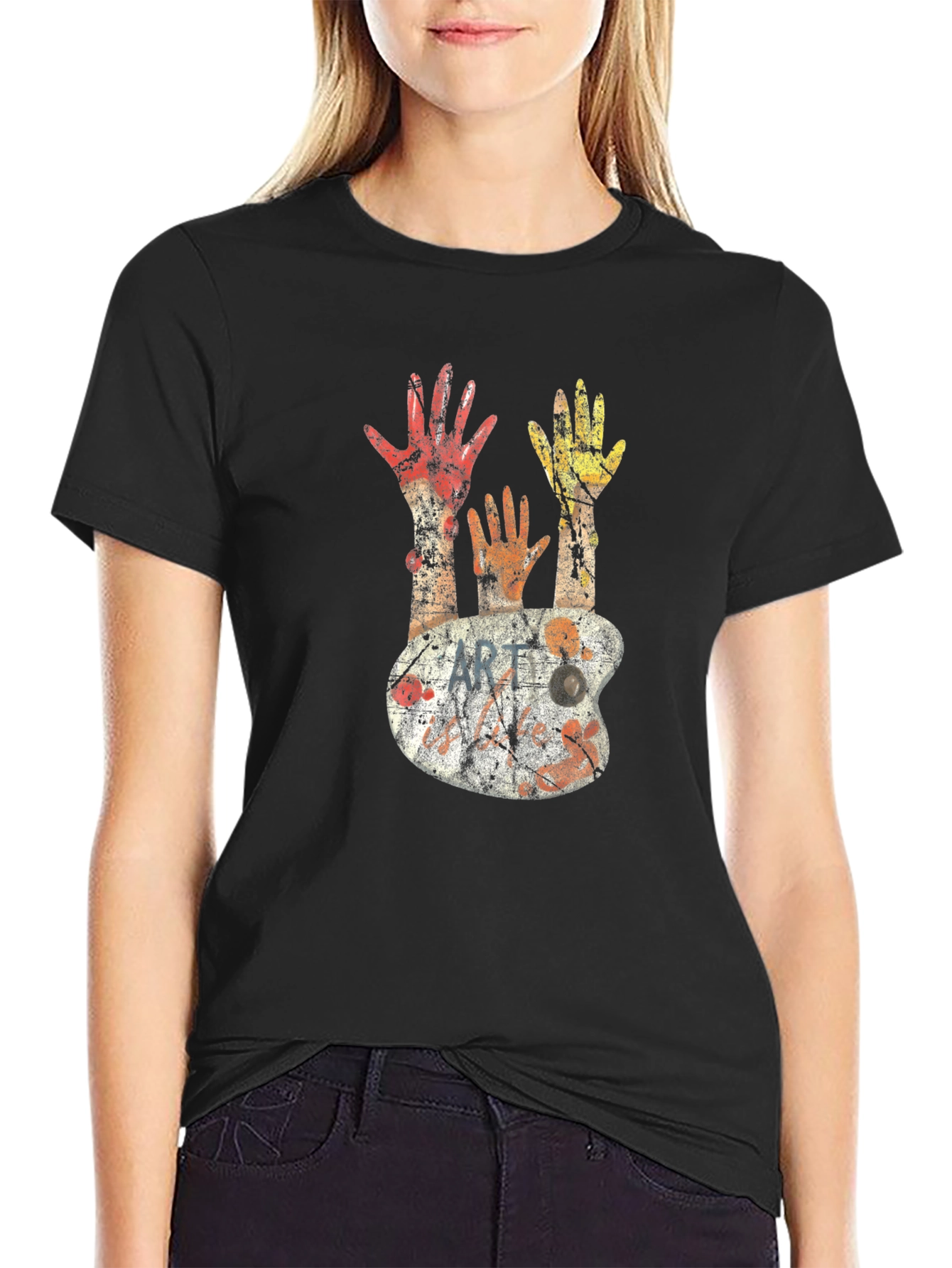 Abstract Art Palette Graphic Tee - Unisex
