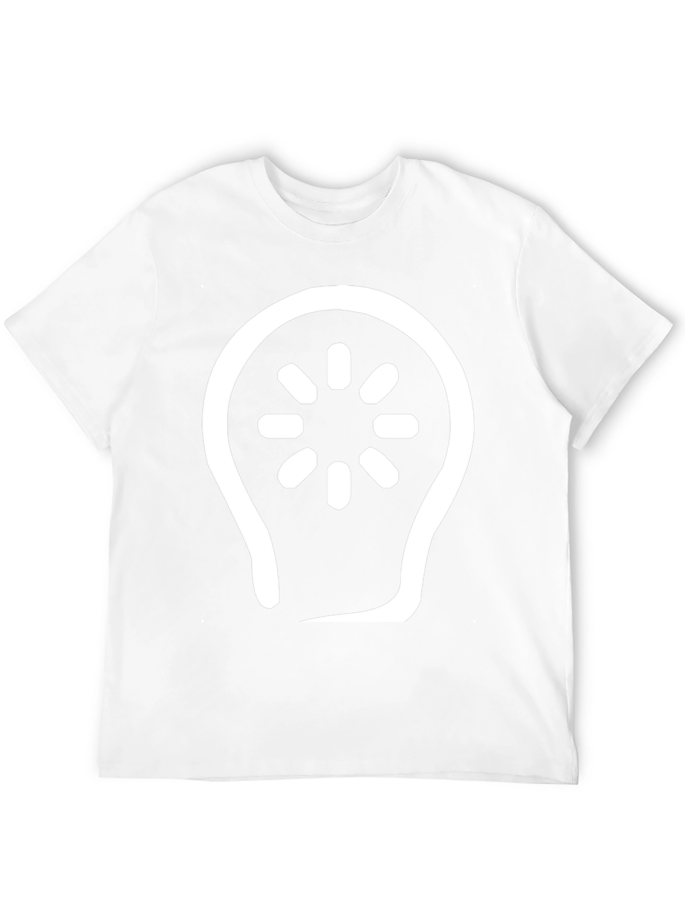 Abstract Light Bulb Graphic Tee - Black Cotton Blend