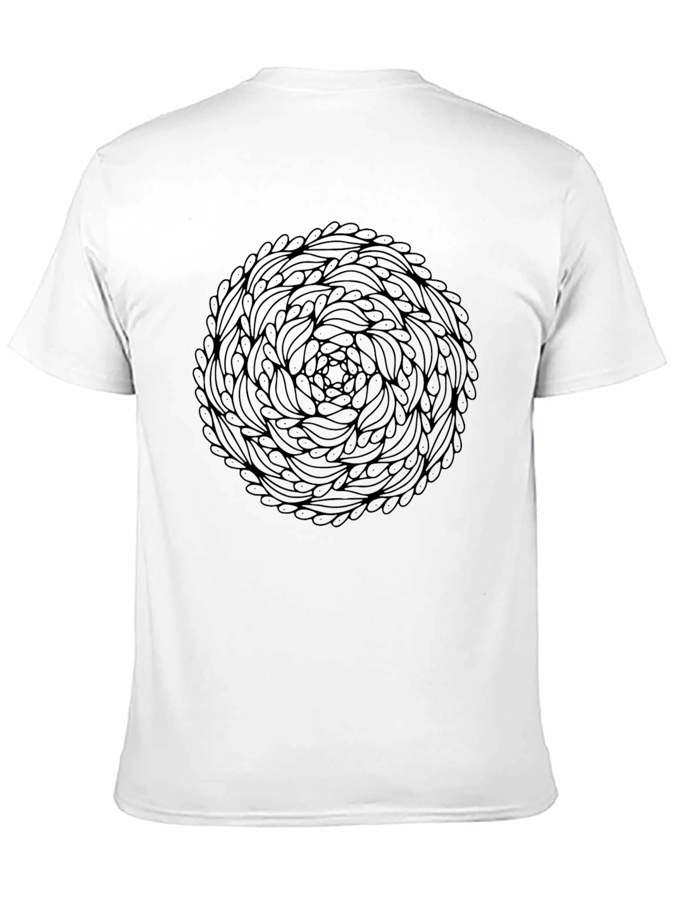 Abstract Mandala Graphic Black T-Shirt
