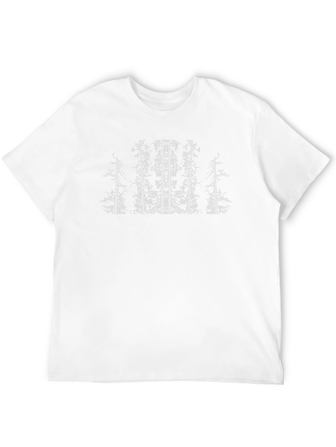 Abstract Forest Graphic Tee - Black Cotton T-Shirt