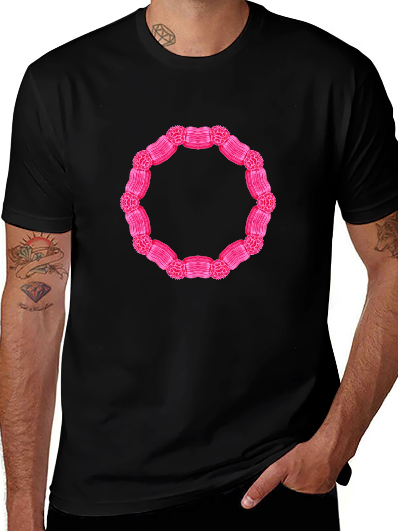 Abstract Ring Graphic Tee - Modern Casual Style