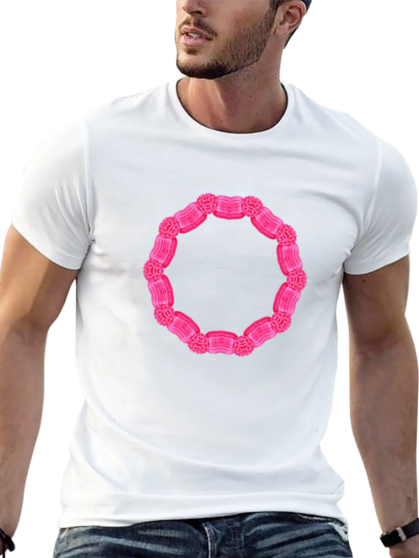 Abstract Ring Graphic Tee - Modern Casual Style