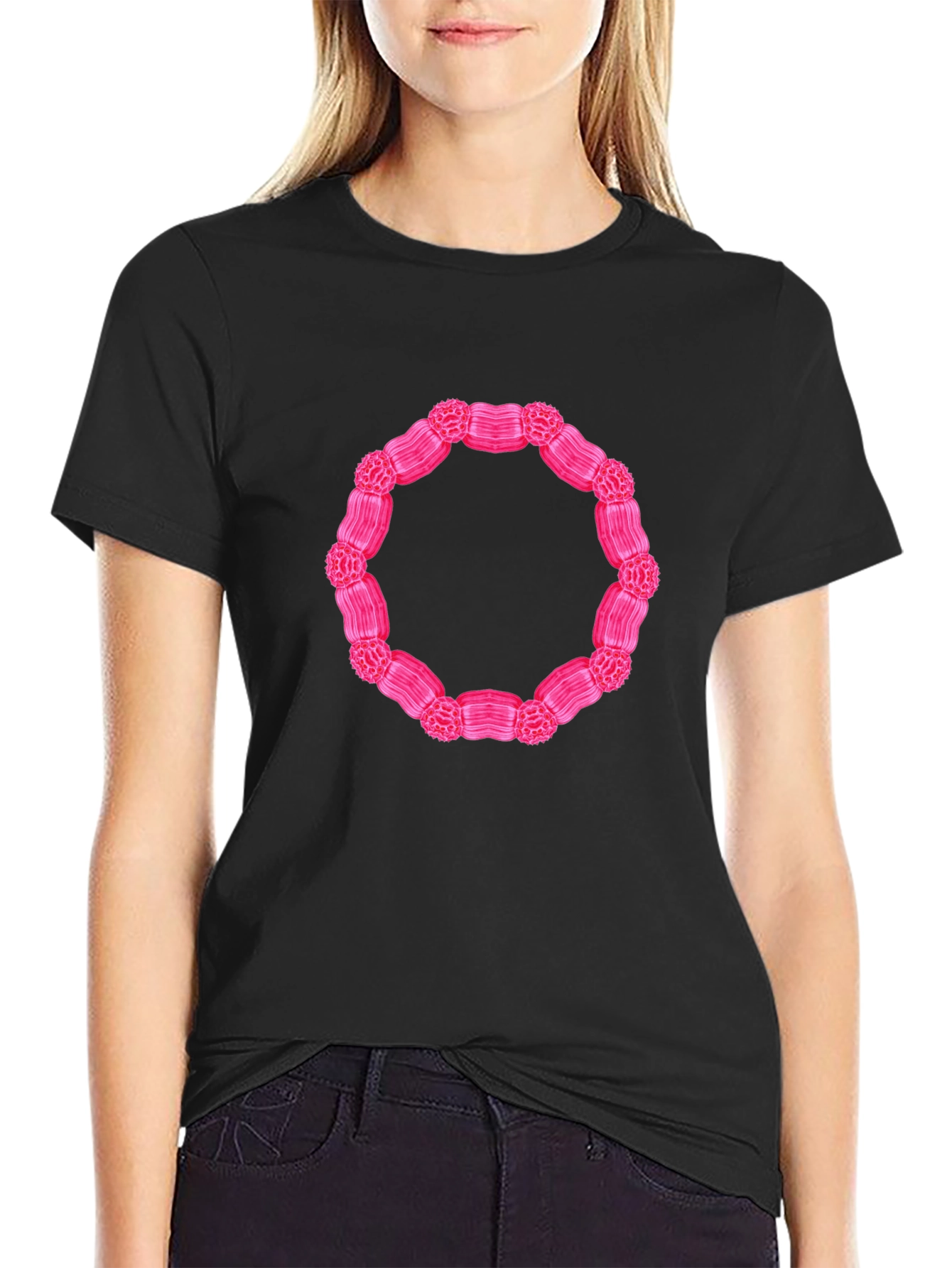 Abstract Ring Graphic Tee - Modern Casual Style