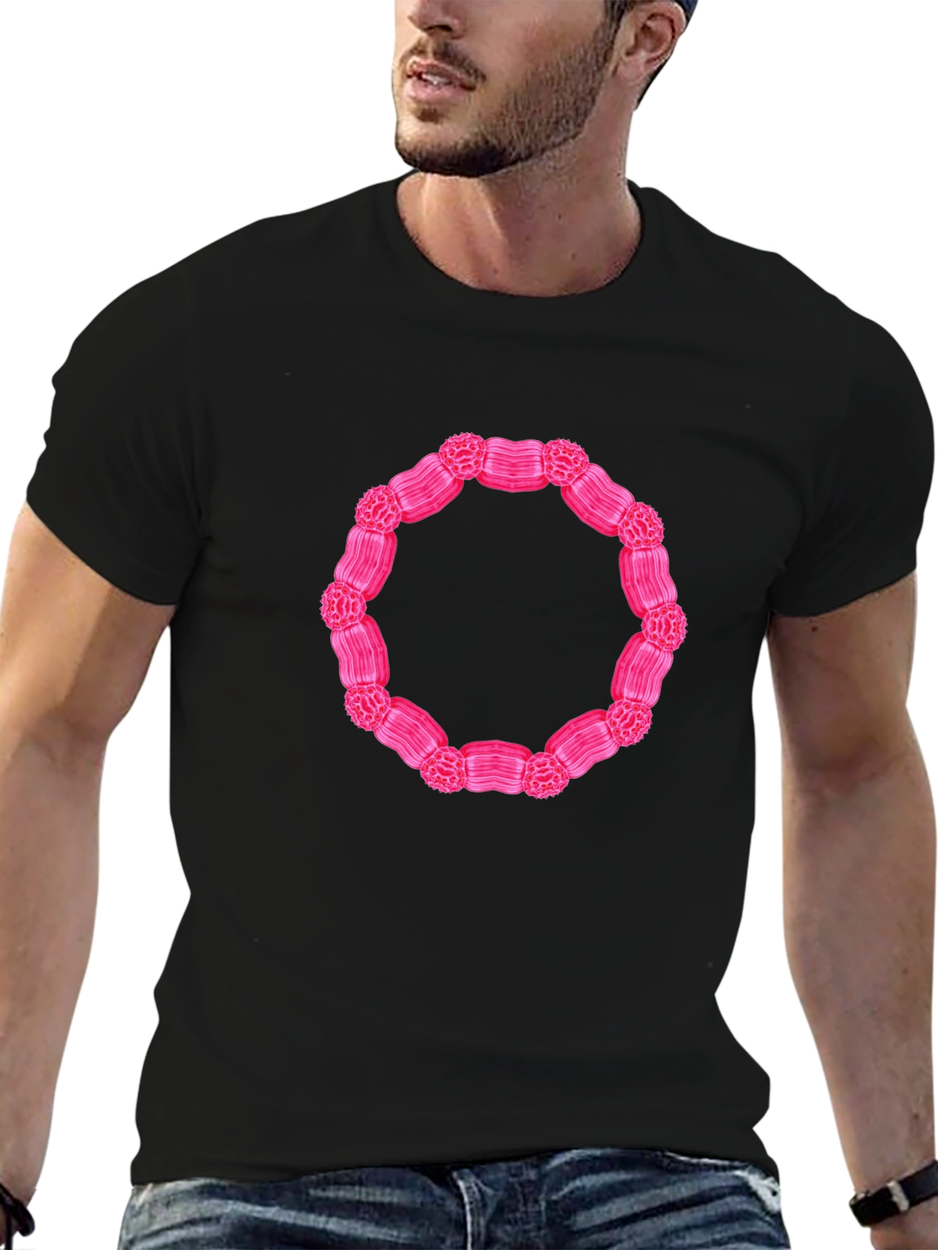 Abstract Ring Graphic Tee - Modern Casual Style