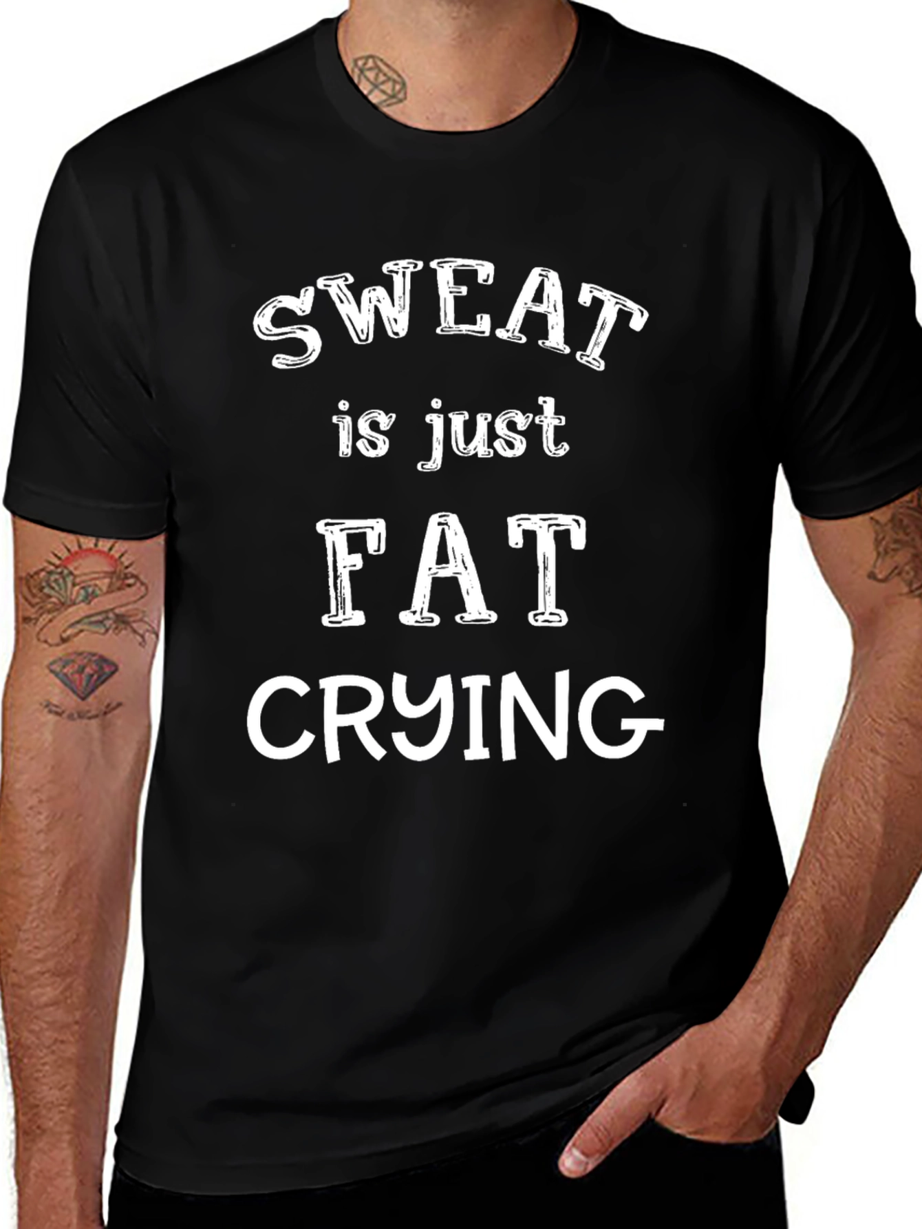 Sweat is Just Fat Crying Graphic Tee