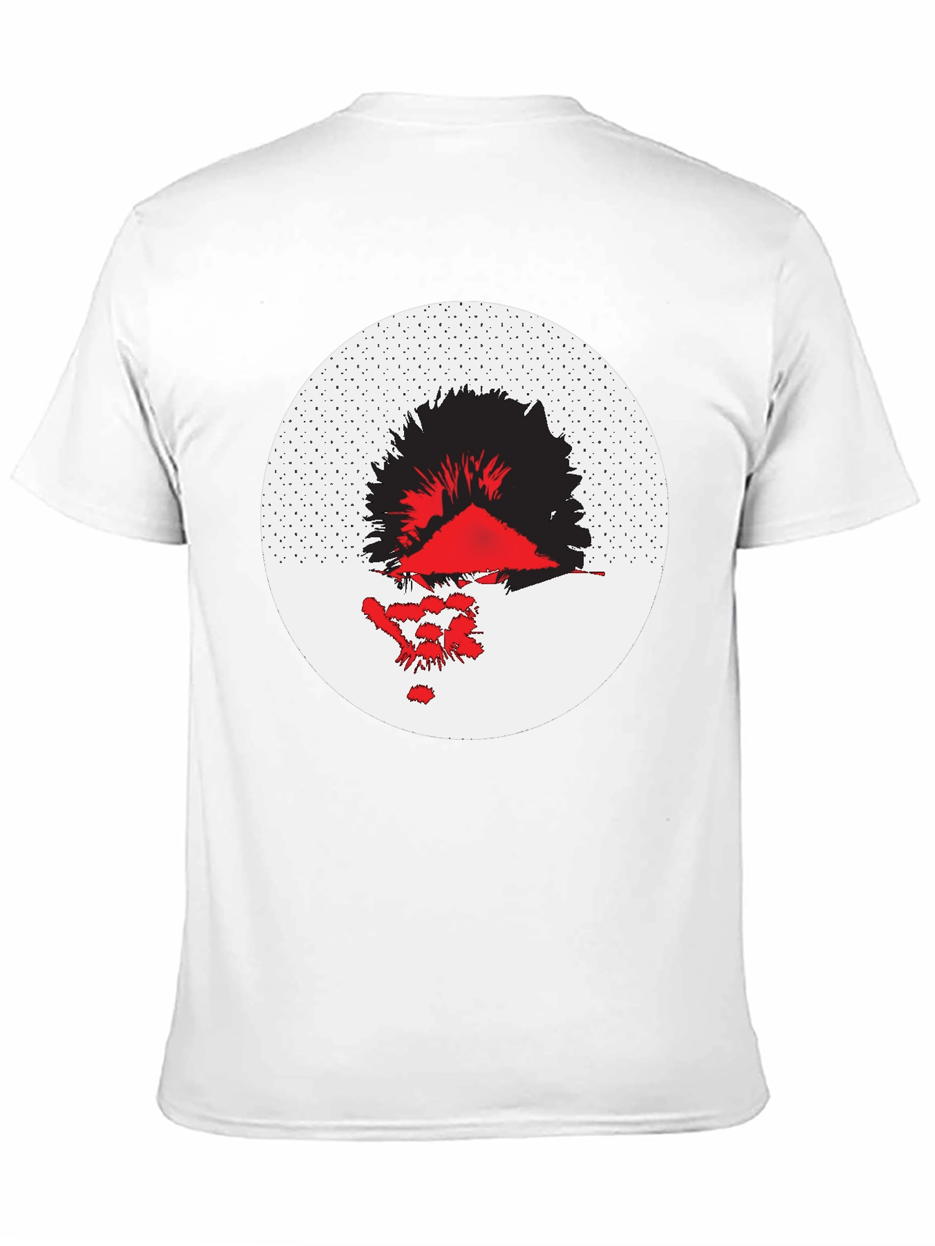 Abstract Graphic Tee - Black Cotton Blend