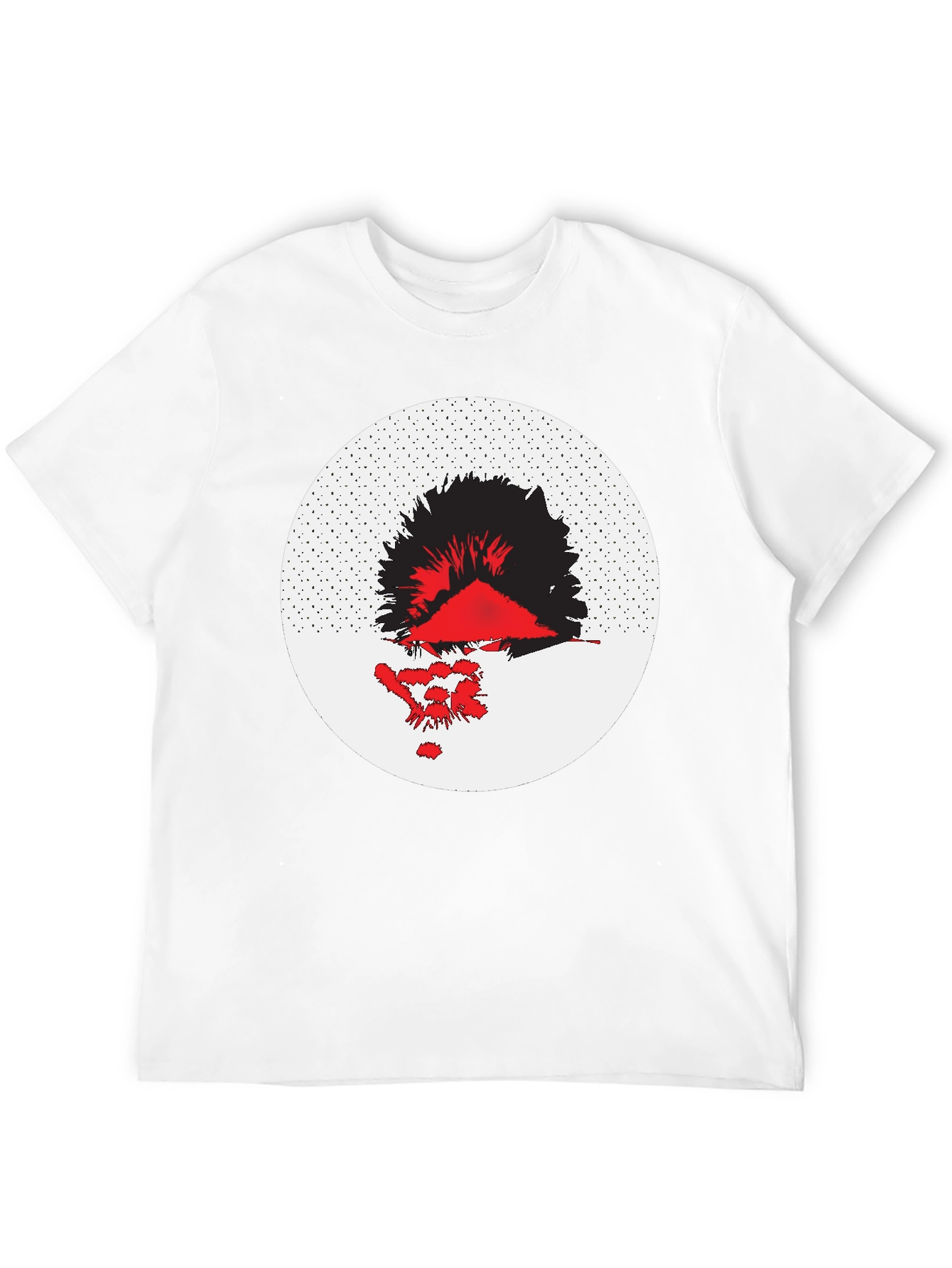 Abstract Graphic Tee - Black Cotton Blend