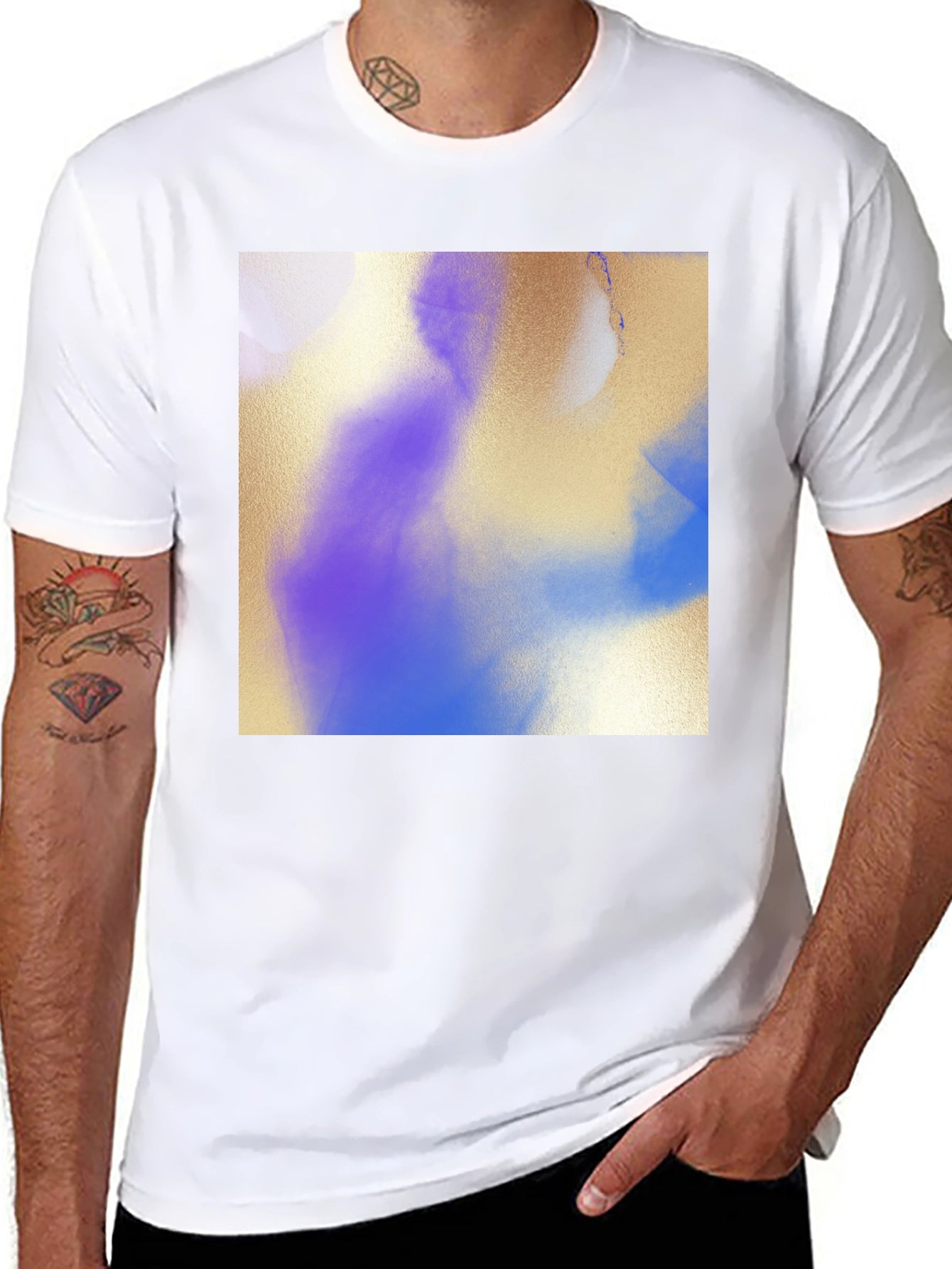Abstract Art Graphic Tee - Modern Black T-Shirt